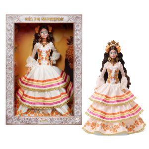 Barbie Signature DÃa De Muertos 2025 Collectible Doll in Ruffled Cream Gown