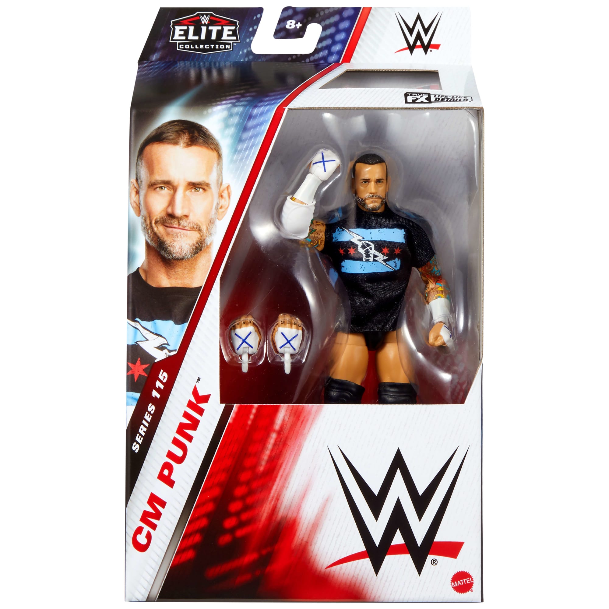 WWE Figura de Acción Elite Cm Punk negro - Image 2
