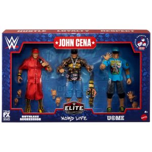 WWE Elite Collection John Cena 3-Pack. Collectible Set Of 6-inch Action Figures With Articulation