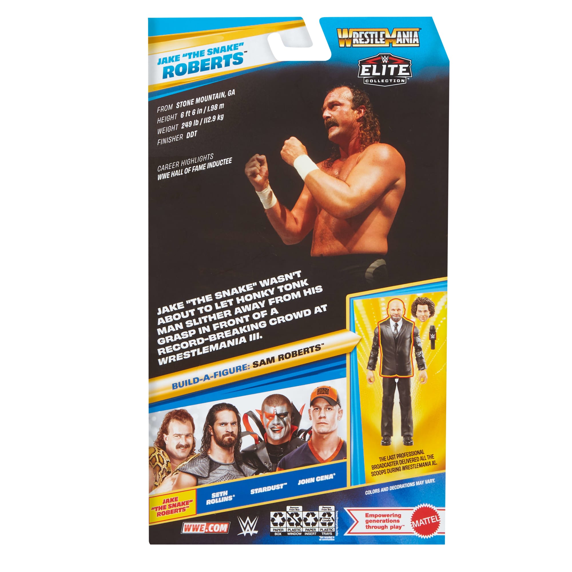 WWE Elite Collection Premium Live Event Jake The Snake Roberts Action Figure Set. Wrestlemania - Image 6