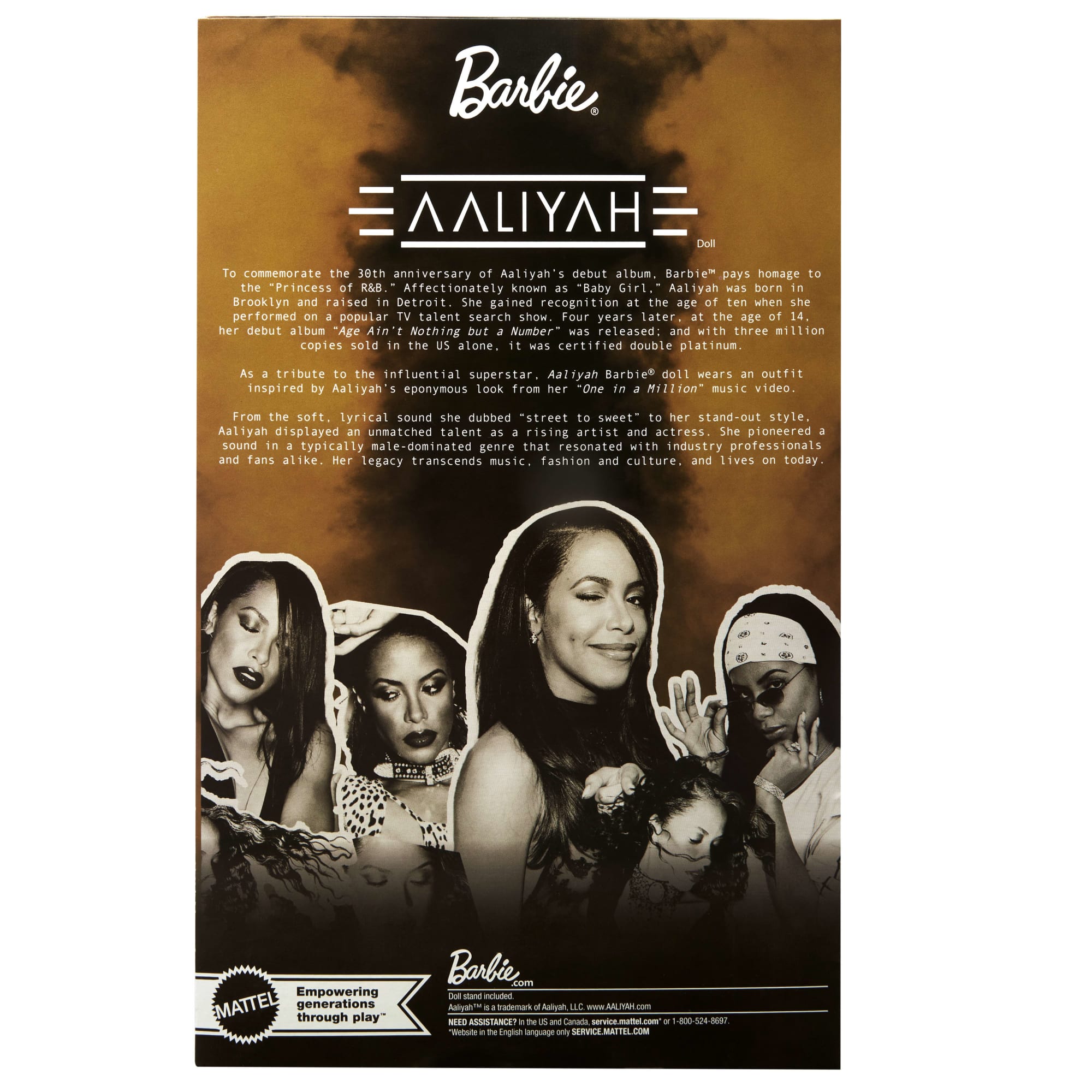 Barbie Signature Aaliyah Collectible Doll in Black Faux Leather Outfit - Image 6