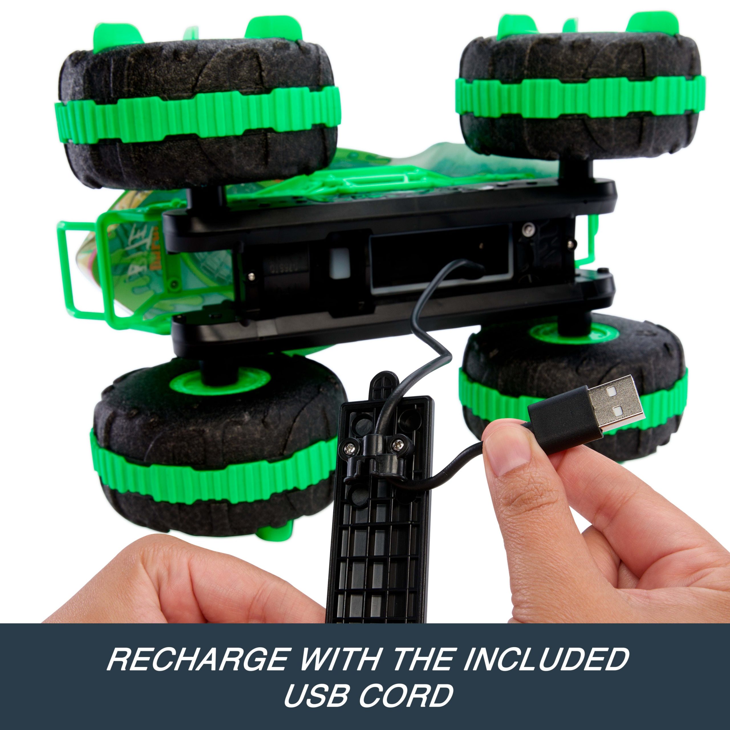 Hot Wheels Monster Trucks All-Terrain Great Bite RC. Remote-Control Toy. Drive On Land & in Water - Image 4