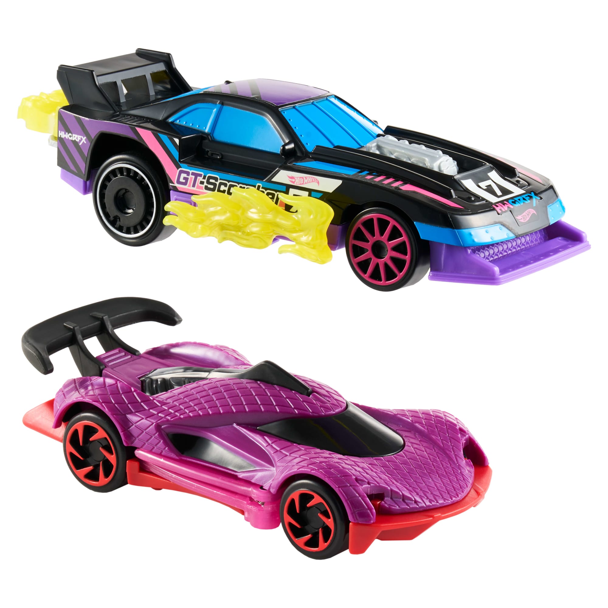 Hot Wheels Let's Race Activate! 2-Pack. Gt-Scorcher & Street Shrieker Toy Cars With Surprise Reveal