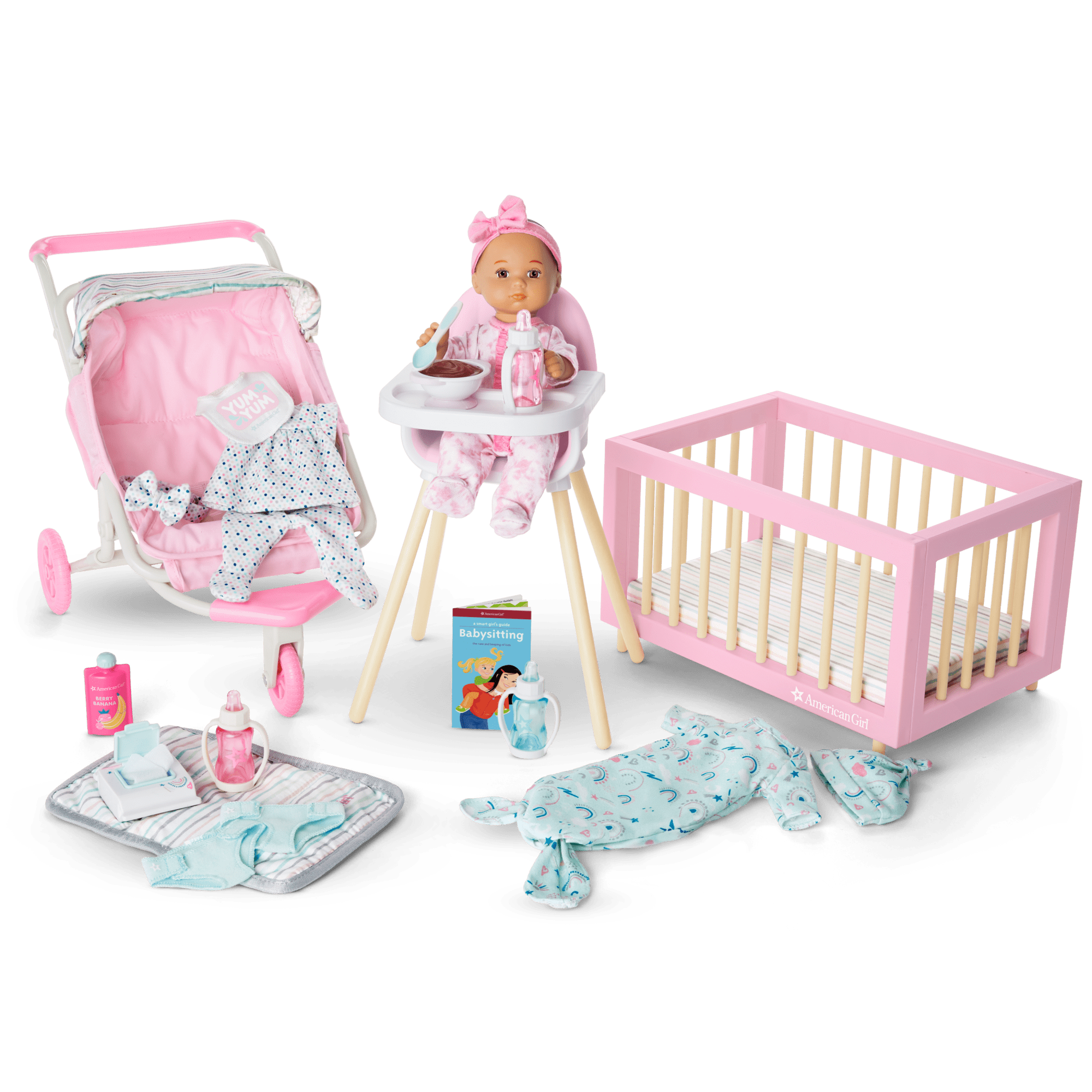 Little Bitty Baby™ Layette & High Chair Set for 7.75-inch Dolls - Image 8