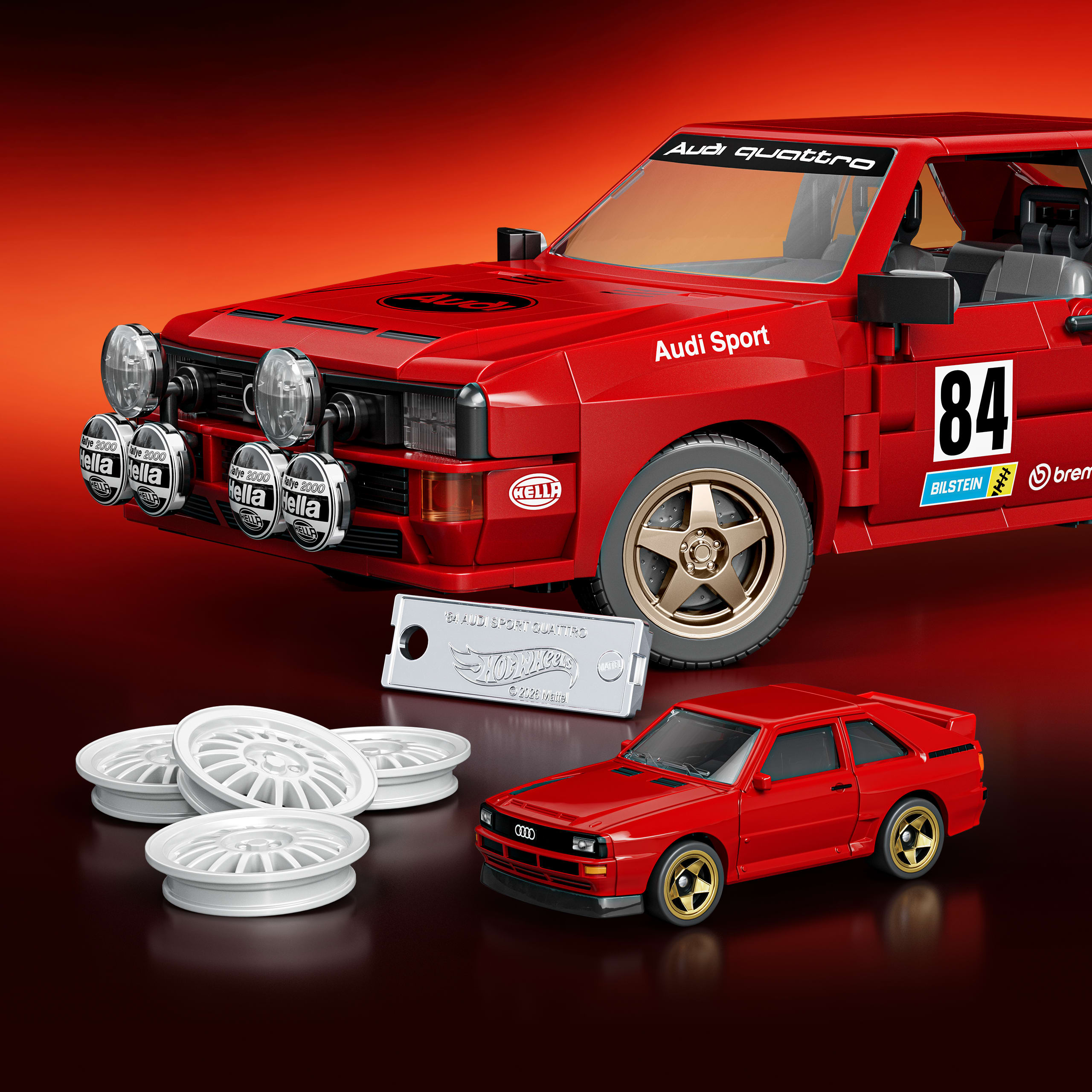 Mattel Brick Shop Hot Wheels '84 Audi Sport quattro Building Set - Image 5