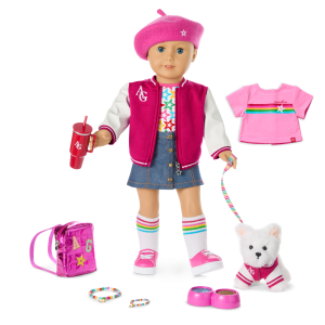 Truly Me™ 18-inch Doll #105. Puppy. Mini Backpack & Accessories AG™ Star Squad Bundle