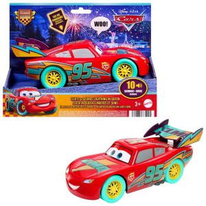 Disney And Pixar Cars Race To Celebrate Lights & Sounds Lightning Mcqueen. Large-Scale Toy Vehicle