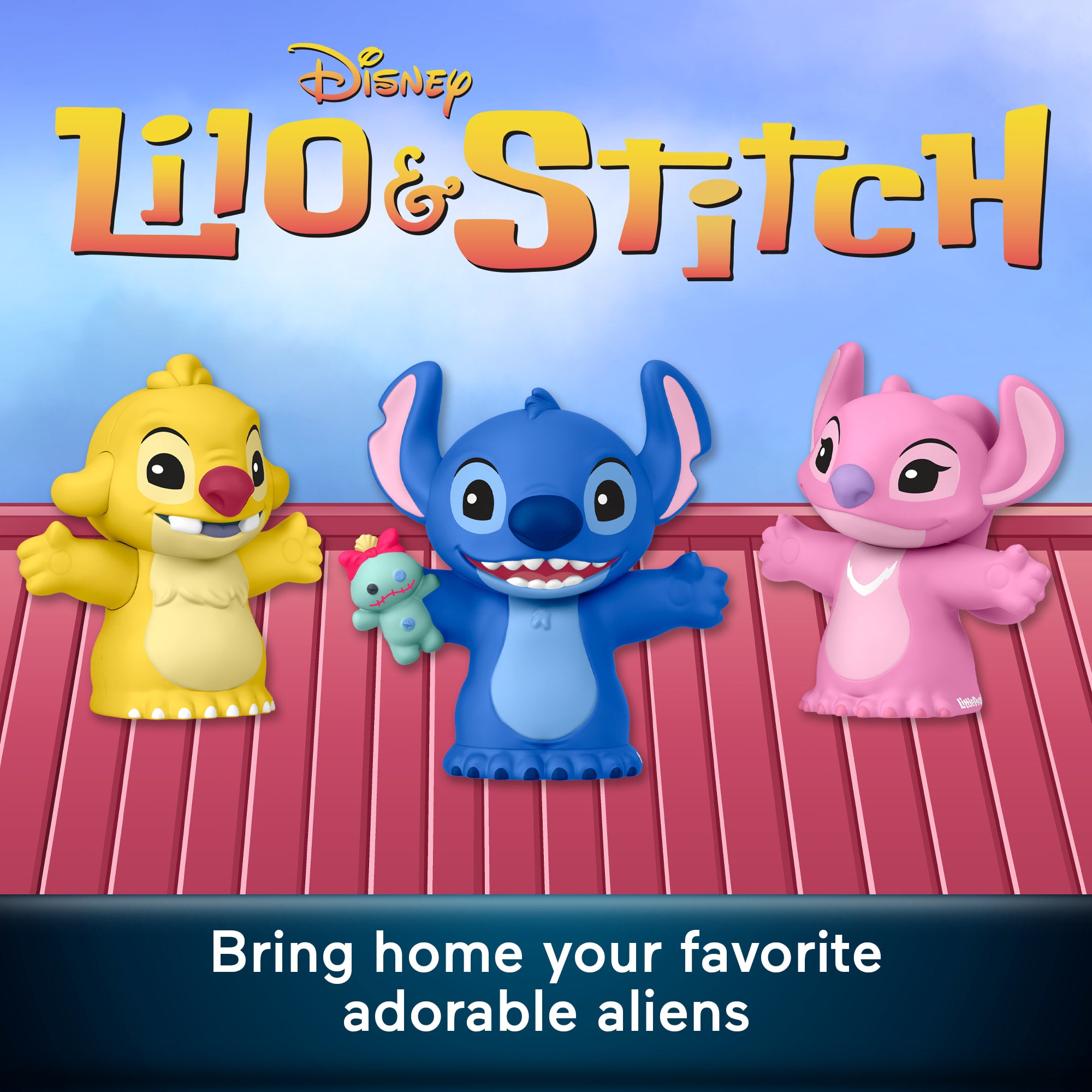 Little People Collector Set Disney Stitch & The Cousins Special Edition For Fans. 3 Figures - Image 2