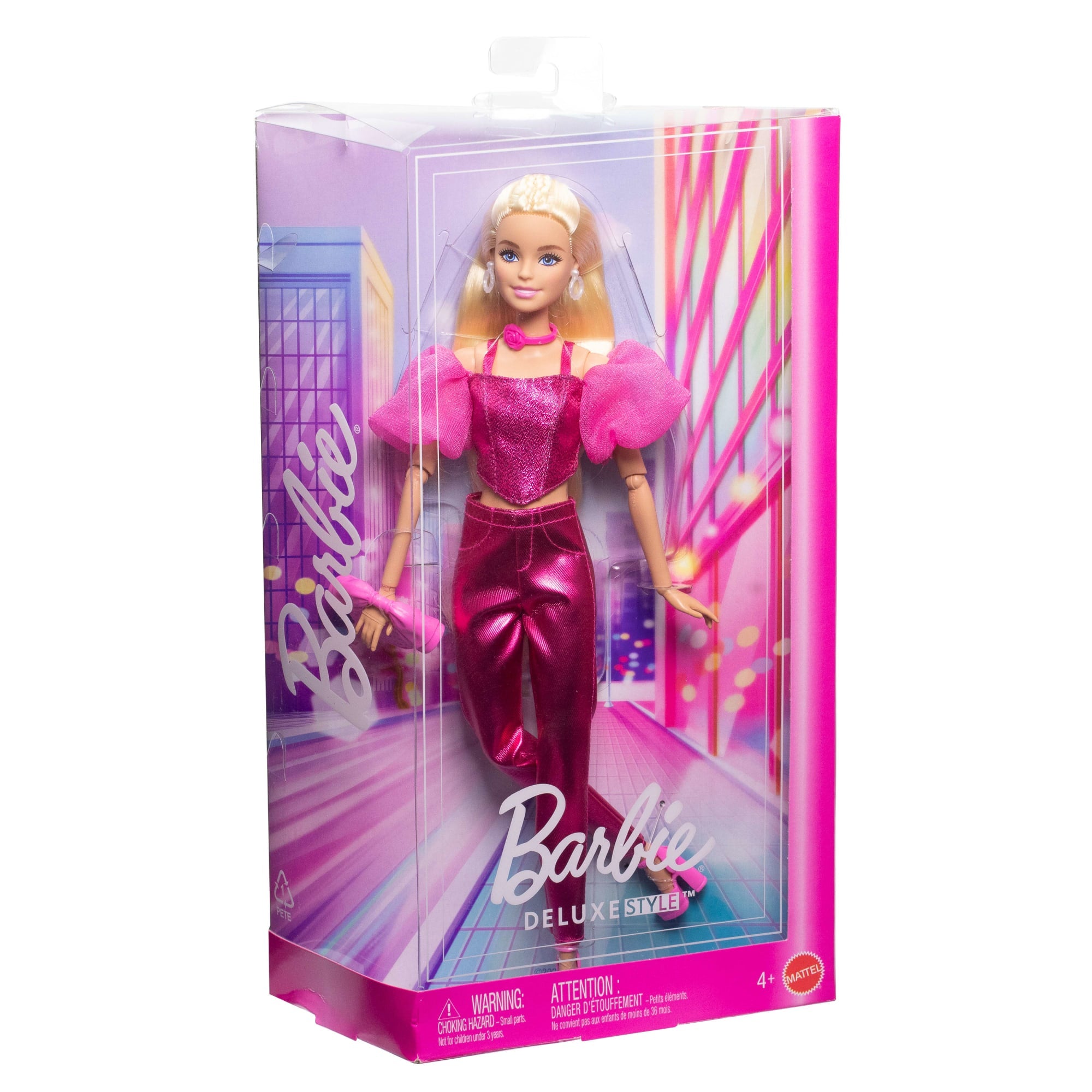 Barbie Fashionista Boneca Deluxe Cabelo Loiro e Conjunto Rosa Metálico - Image 6