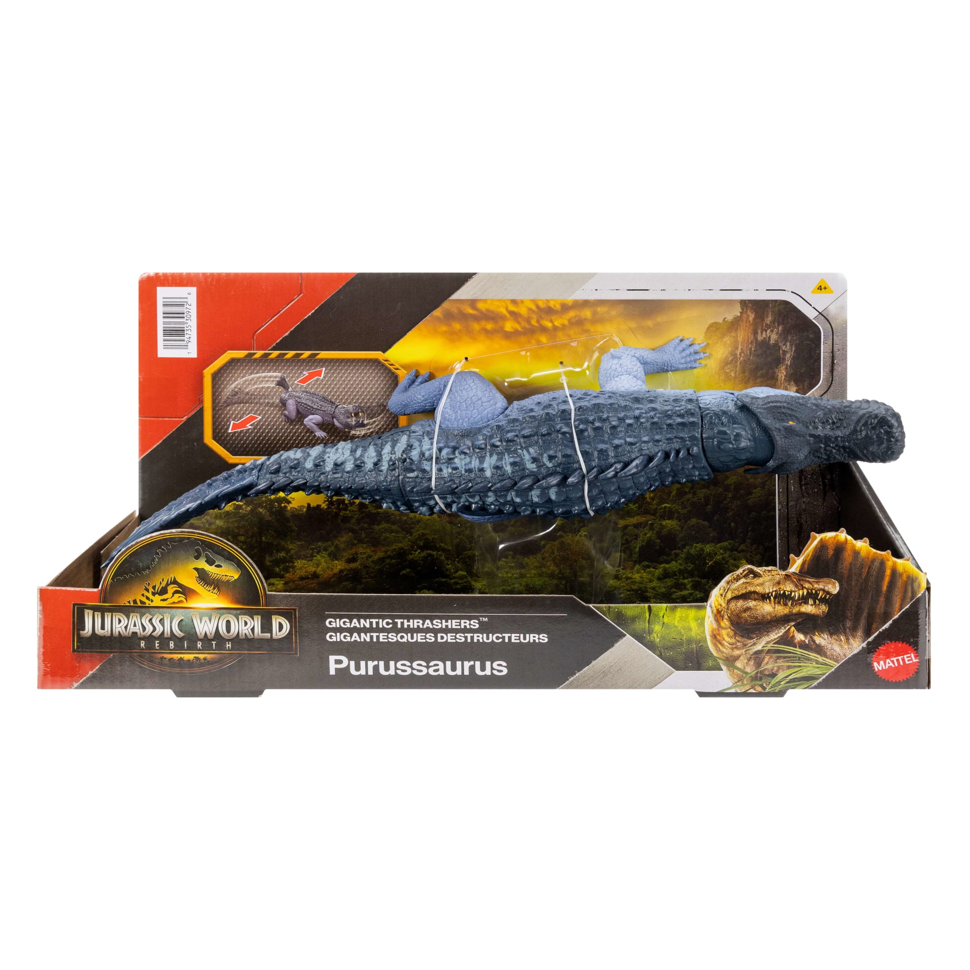 Jurassic World Dinosaurio de Juguete Rebirth Rastreadores Gigantes Purussaurus - Image 6