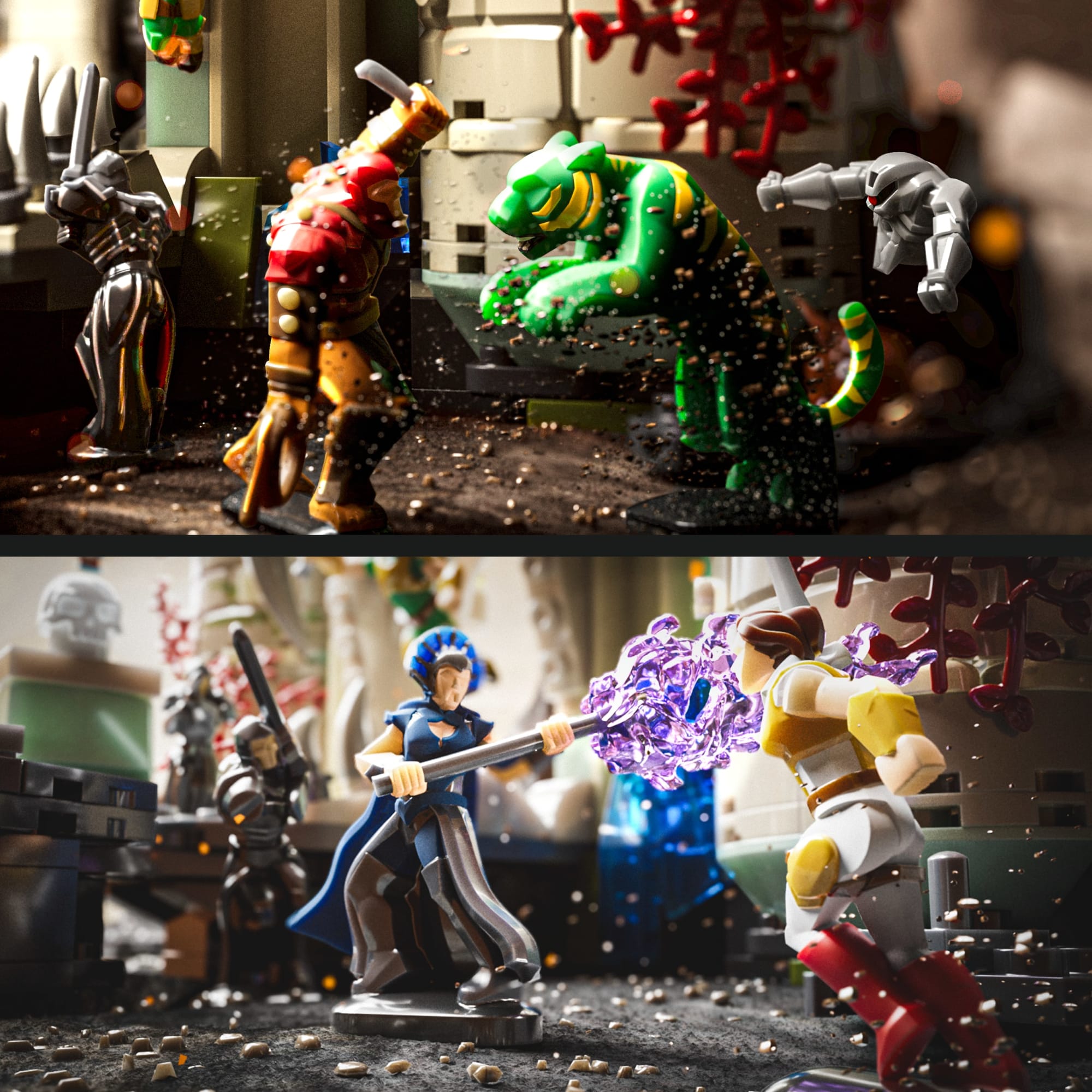 Coffret de Construction La Bataille du Château de Grayskull Mattel Brick Shop - Image 5