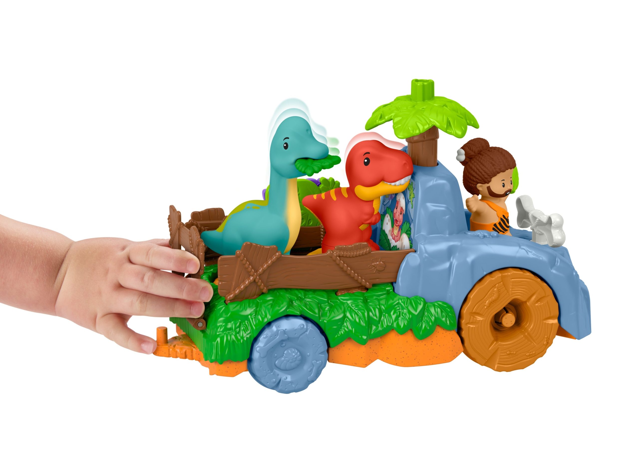 Camion Dino Gigoteur Little People de Fisher-Price. Coffret de Dinosaures de 6 Éléments Pour Les Tout-Petits - Image 3