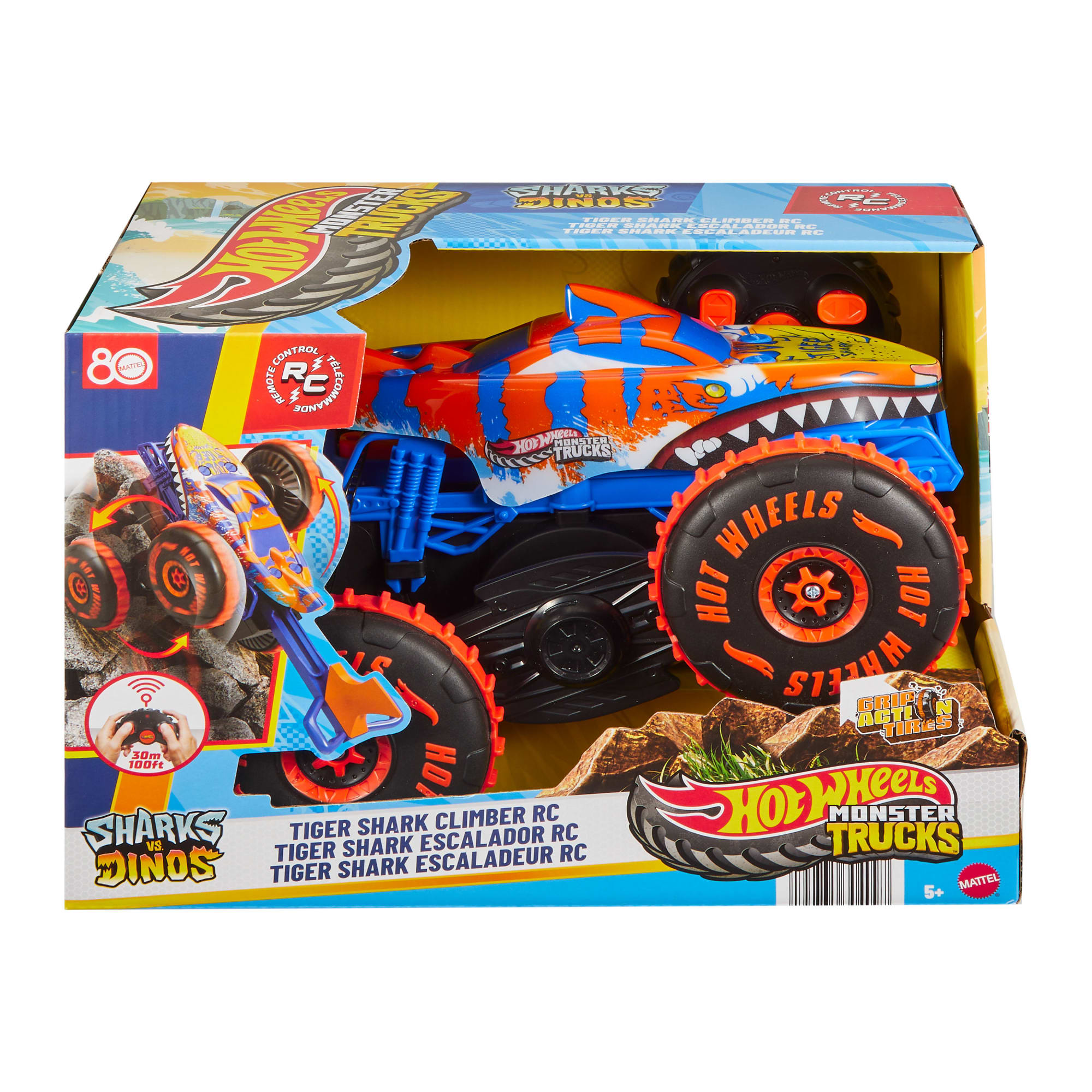 Hot Wheels Monster Trucks-Véhicule Tiger Shark Escaladeur-à Piles - Image 6