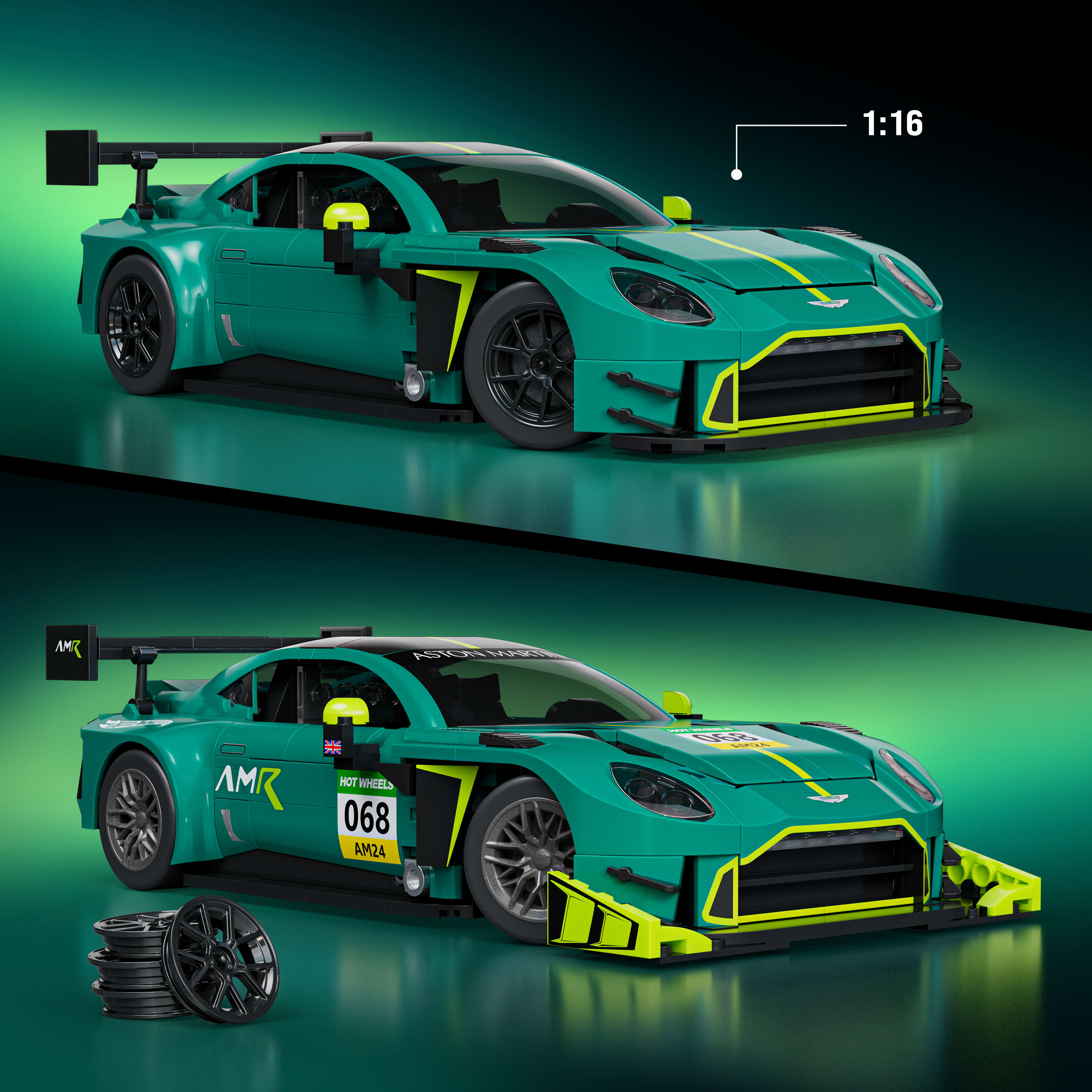 Mattel Brick Shop Mattel Brick Shop Jogo de Construção '24 Aston Martin Vantage GT3 - Image 4