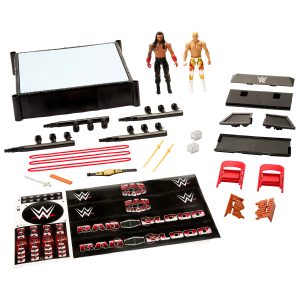 WWE Main EVent Mayhem Playset With 2 Action Figures. Exclusive Ring & Table. Plus 10 Accessories