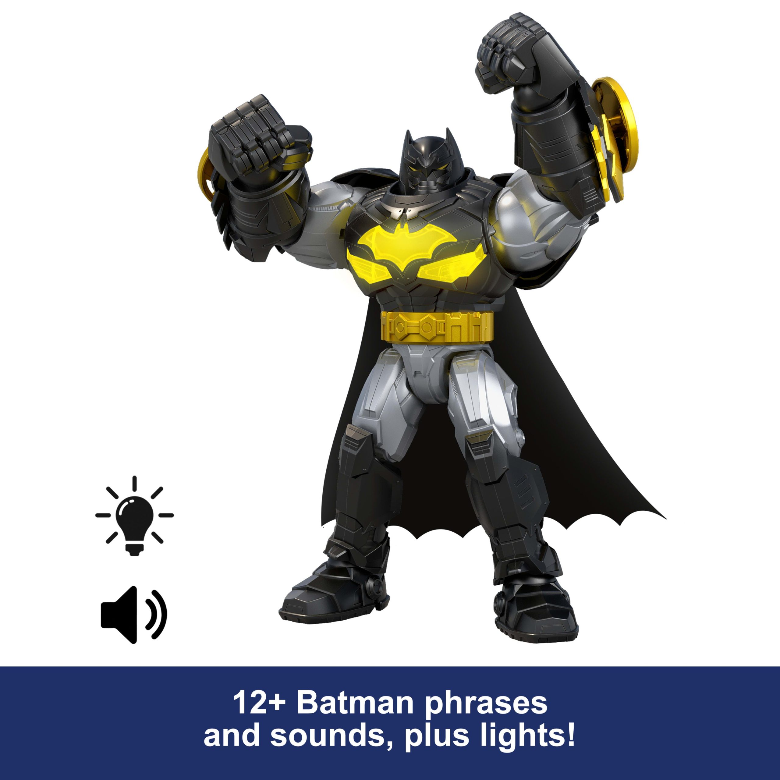 DC Premier 6.5 Inch Oversized Armored Batman Feature Figure. Battle Disc Action. Lights & Sounds - Image 5