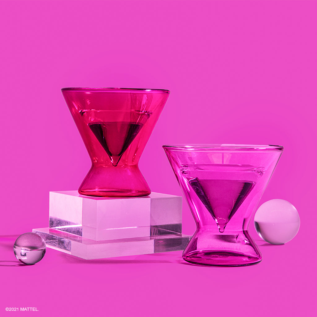 Barbie™ X Dragon Glassware® Stemless Martini Glasses - Image 11
