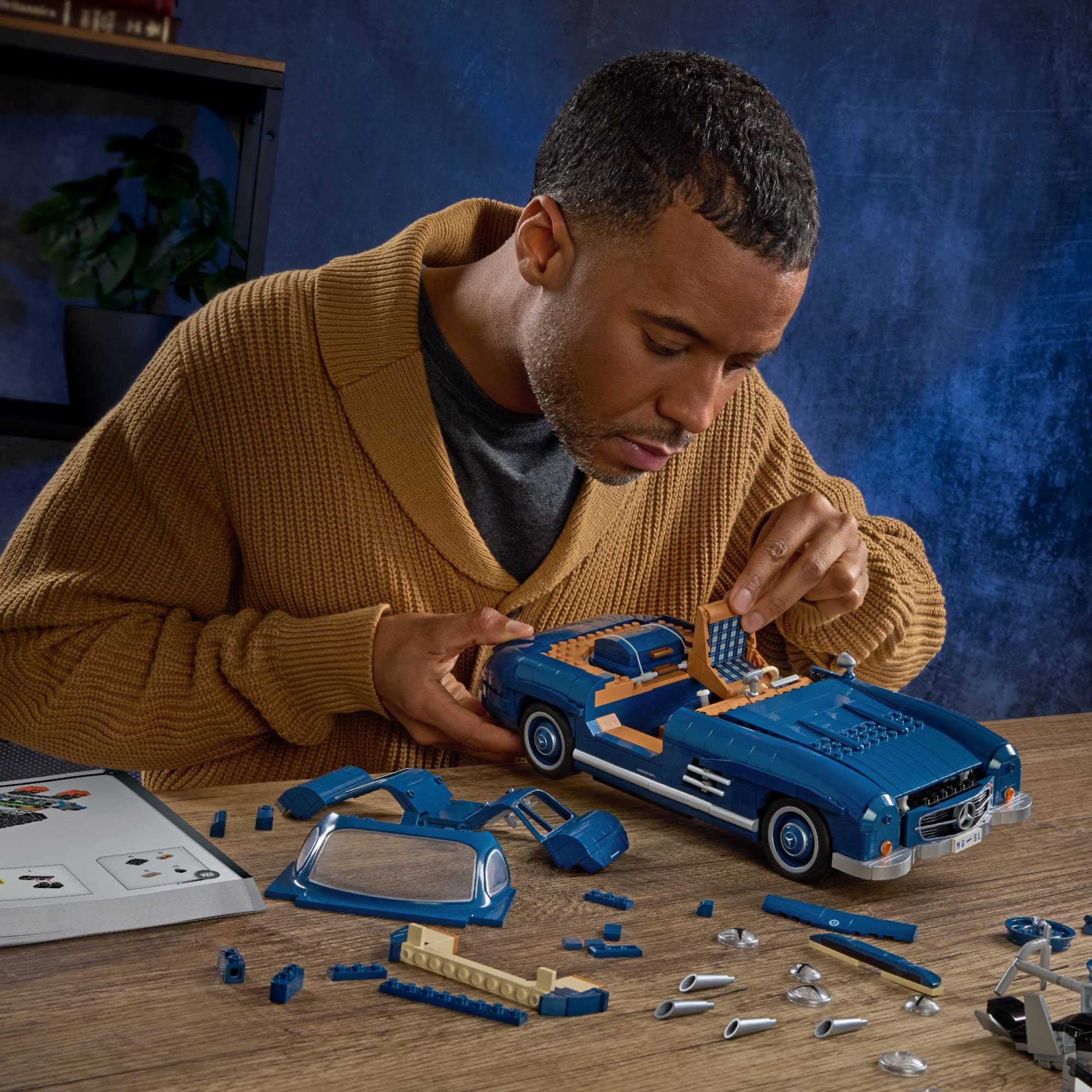 Mattel Brick Shop Hot Wheels Jogo de Construção Premium Mercedes-Benz 300 SL - Image 2