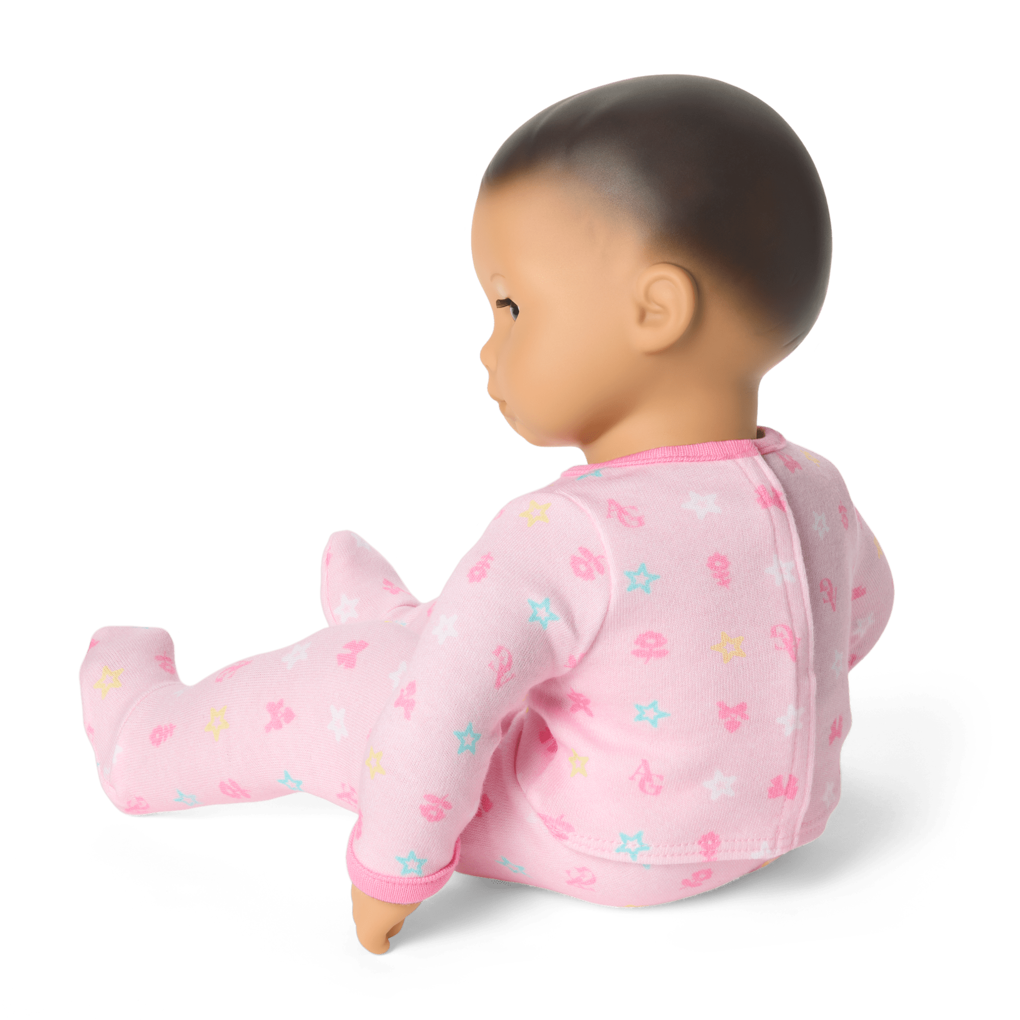 Bitty Baby® Doll #4 with black hair in Pastel Pink - Image 4