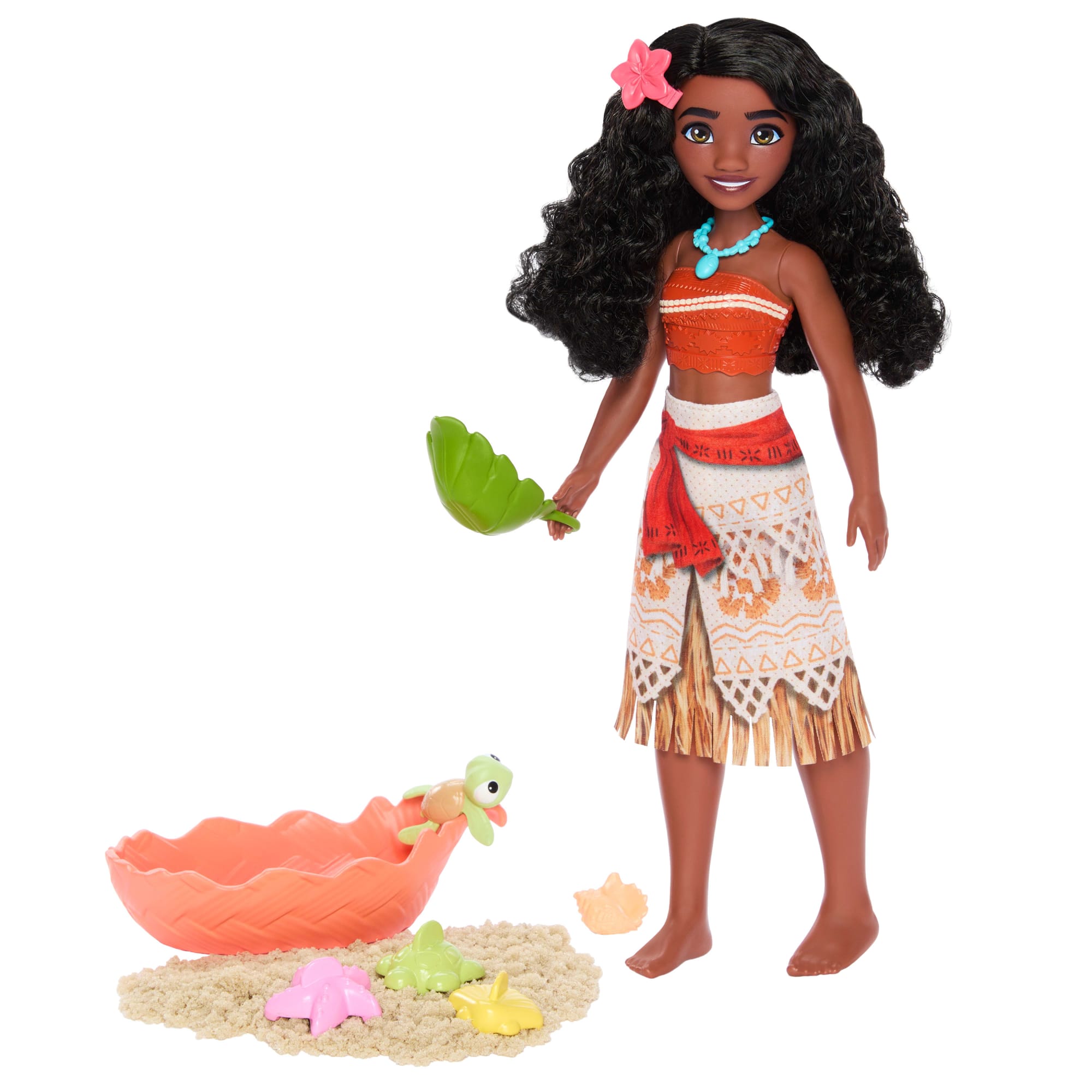 Disney Princesa Boneca Moana com Bebê Tartaruga