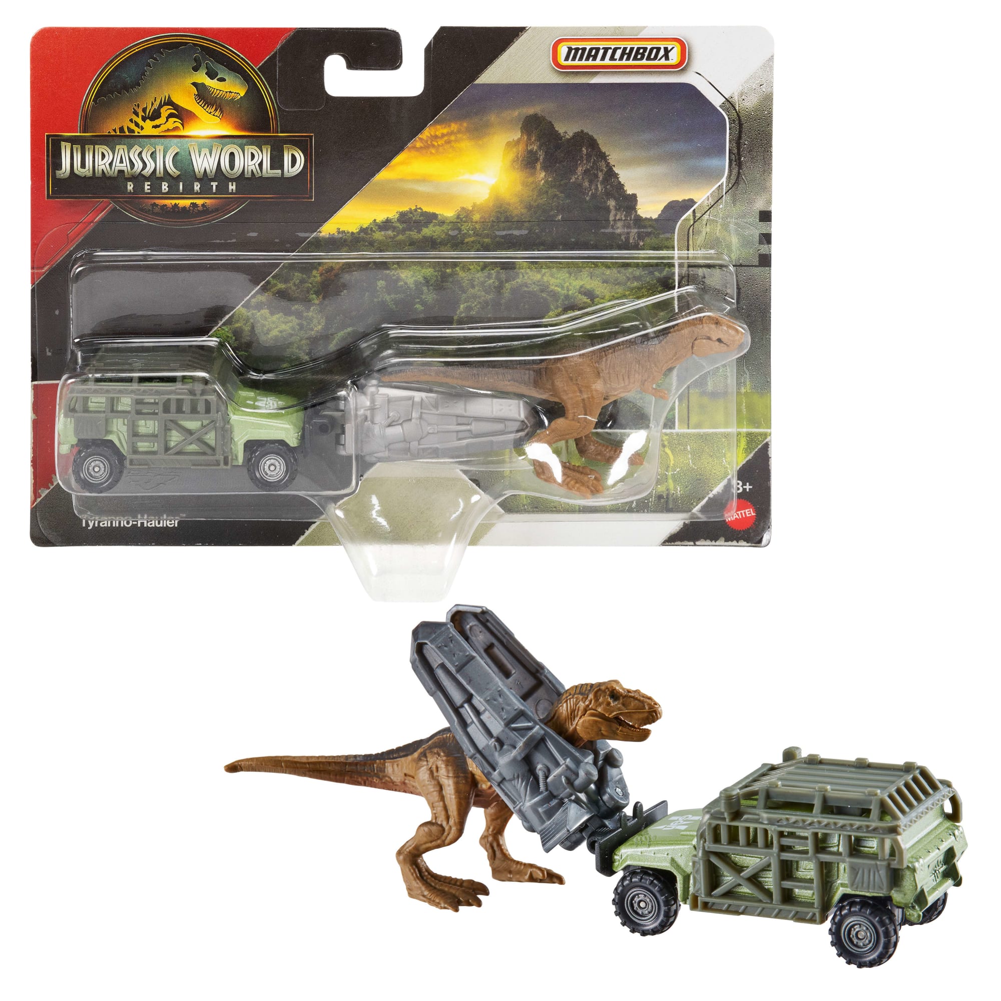 Matchbox Jurassic World Dino Transporter. Toy Car Or Truck & 1-2 Mini Dinosaurs - Image 6