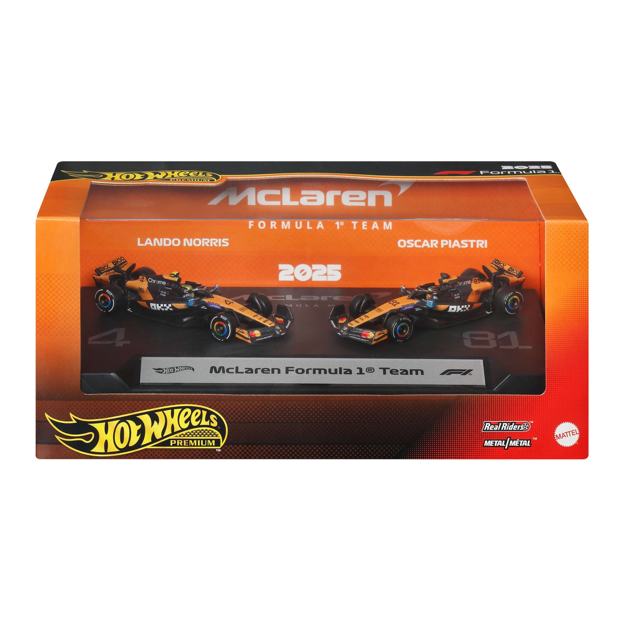 Hot Wheels Premium 2-Pack Mclaren Formula 1 Team Of Piastri & Norris