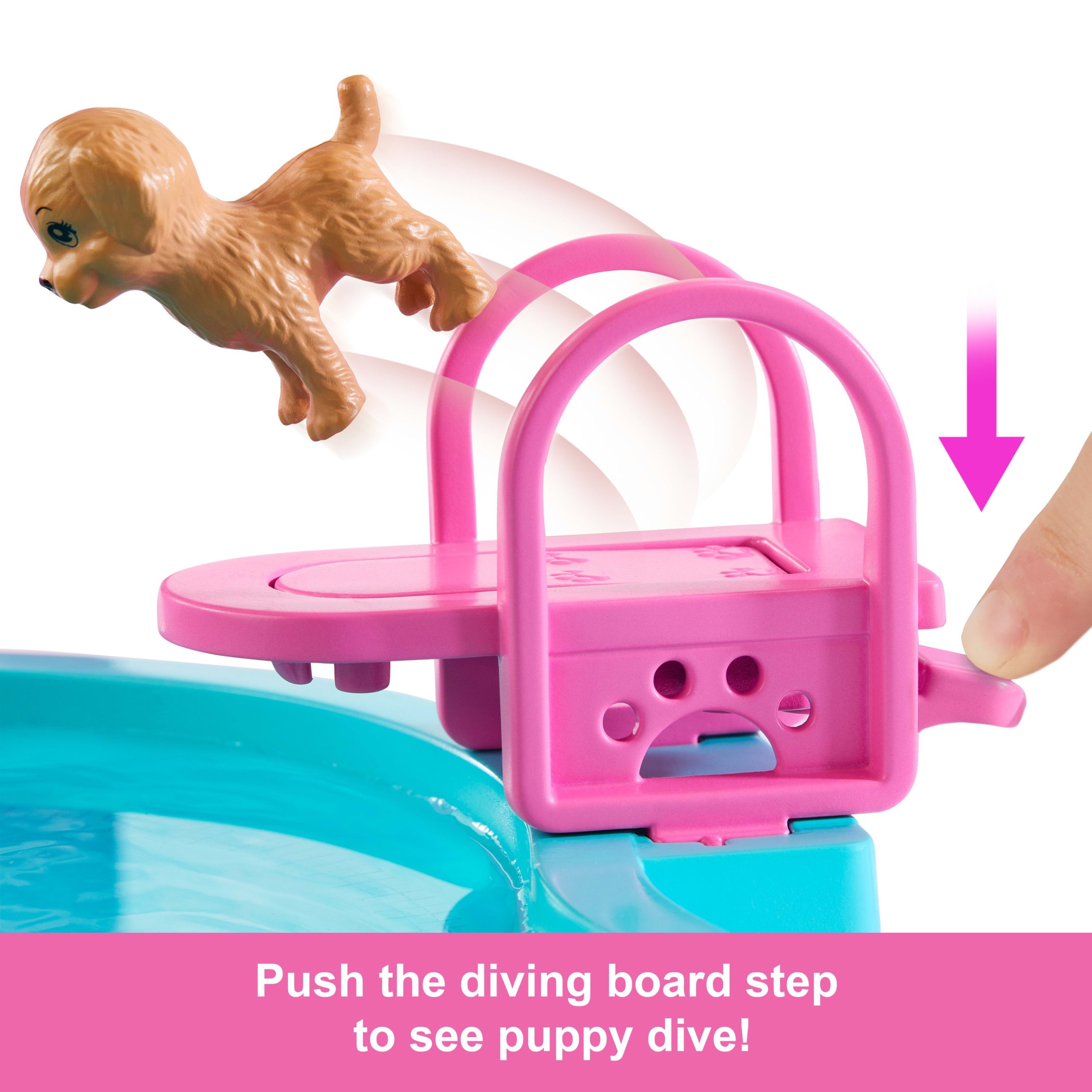 Barbie Dream Pool Playset With Slide & Bubbling Hot Tub. 20+ Accessories Including Pet. Floaties & More - Image 4