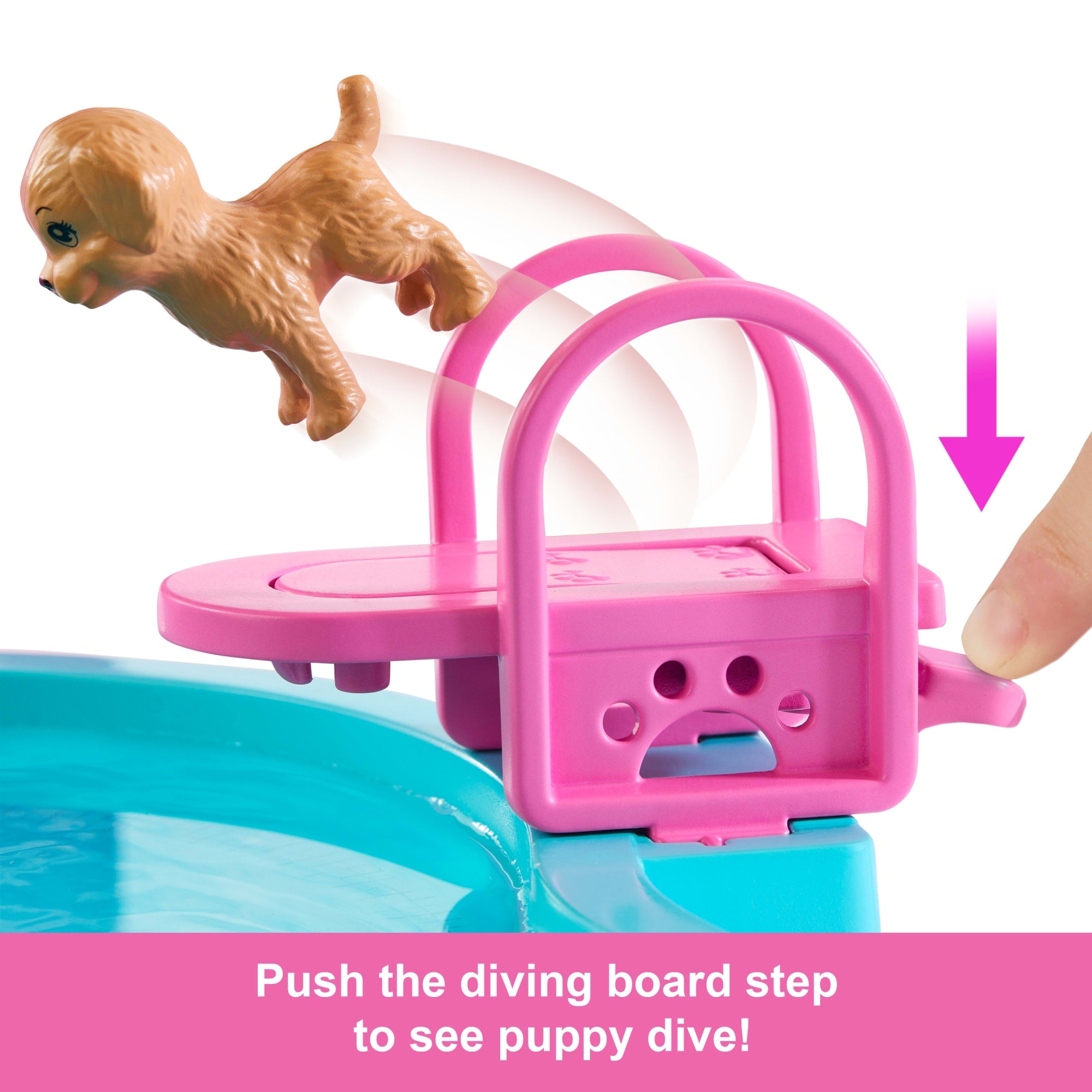 Barbie Dream Pool Playset With Slide & Bubbling Hot Tub. 20+ Accessories including Pet. Floaties & More - Image 4