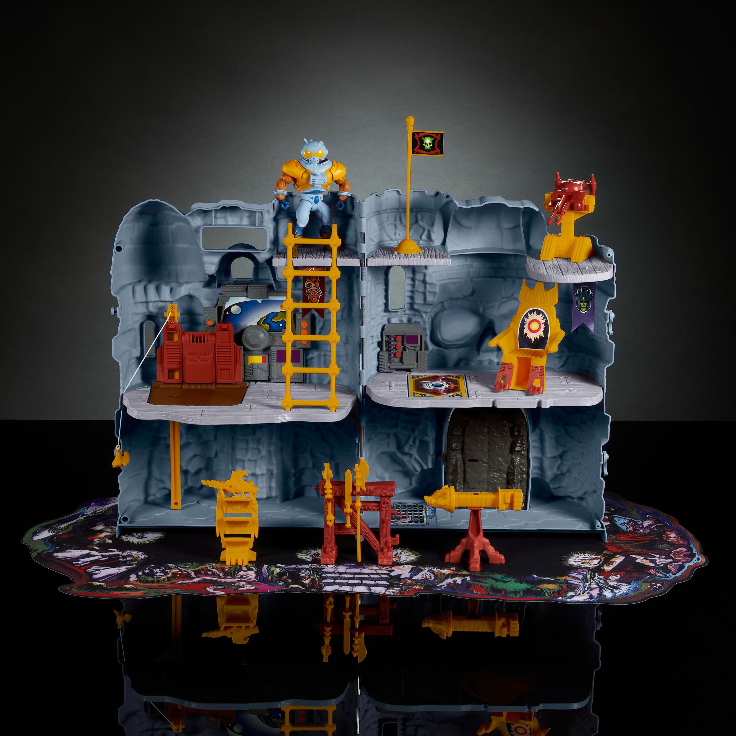 Masters Of The Universe Vintage Castle Grayskull Playset With Display Mat & 1 Figure & Accessories - Image 4