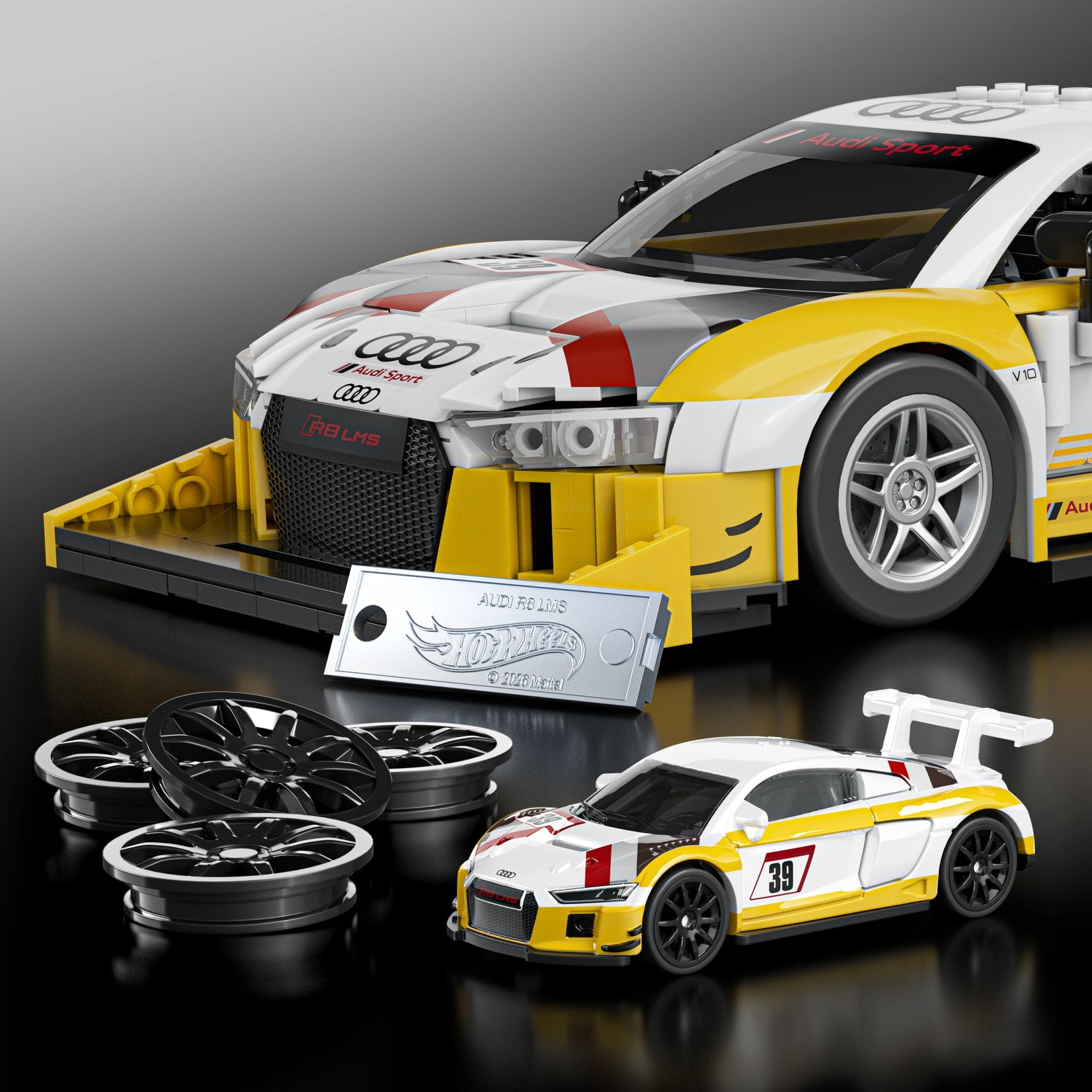 Mattel Brick Shop Hot Wheels Juguete de Construcción Elite '15 Audi R8 LMS - Image 5