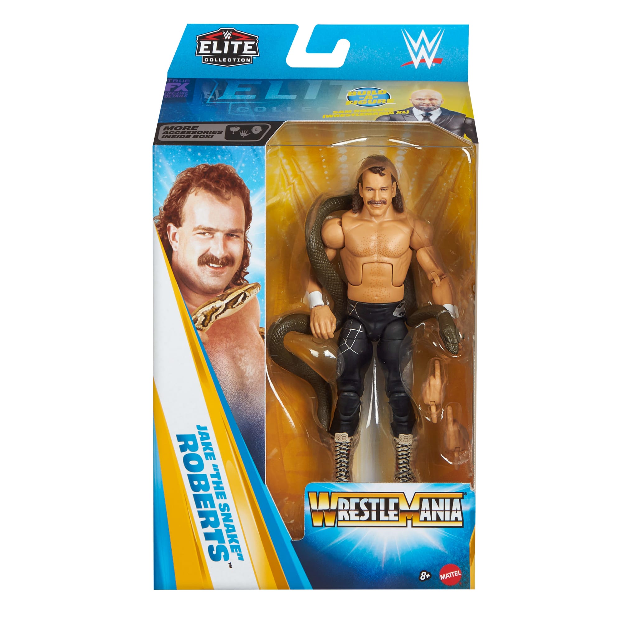 WWE Elite Collection Premium Live Event Jake The Snake Roberts Action Figure Set. Wrestlemania - Image 2