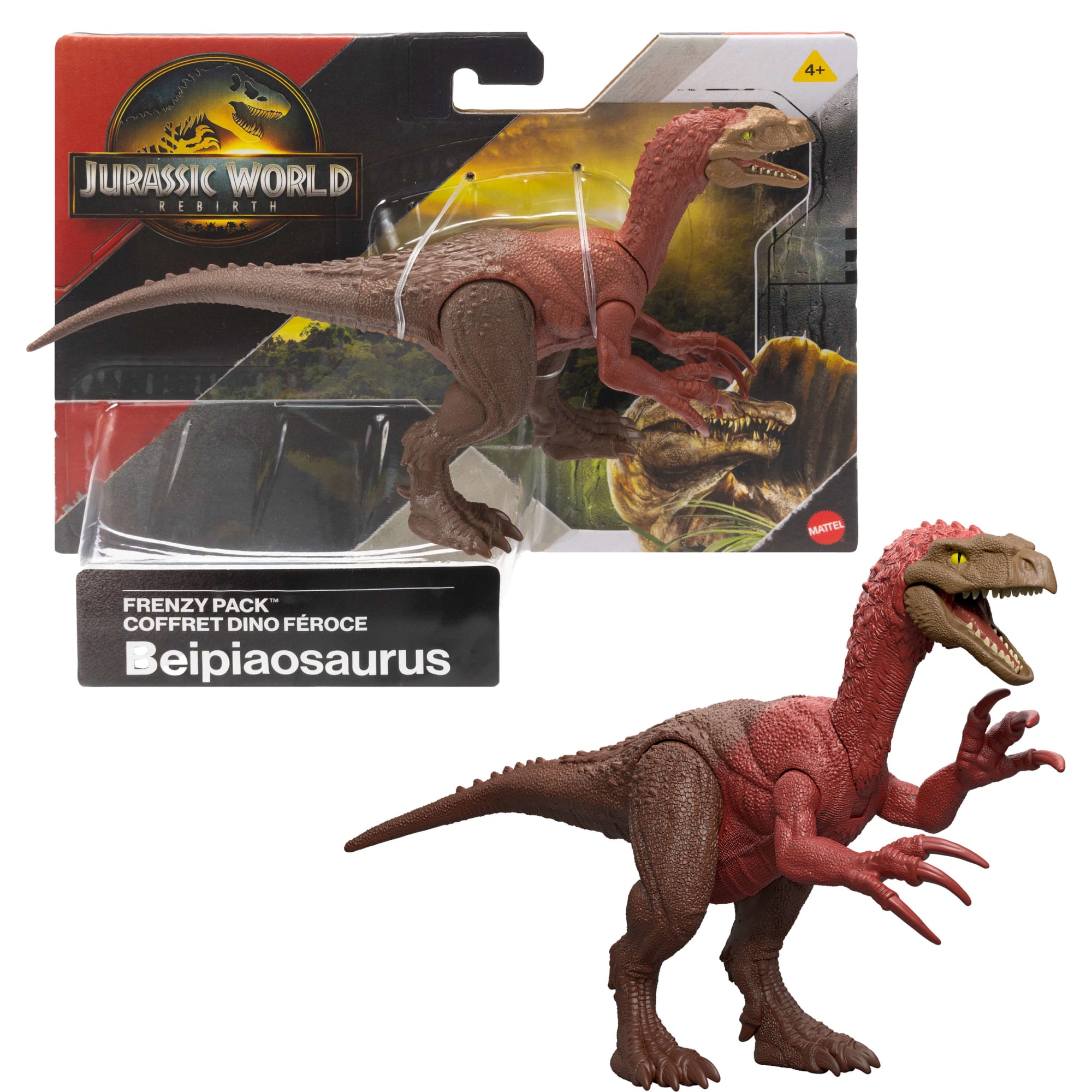 Jurassic World Rebirth Frenzy Pack Beipiaosaurus Dinosaur Figure. Authentic Toy. Digital Play