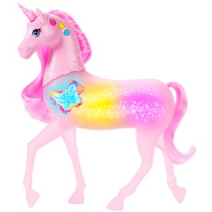 Barbie Fantasia Conjunto de Brinquedo Unicórnio com Luz e Som
