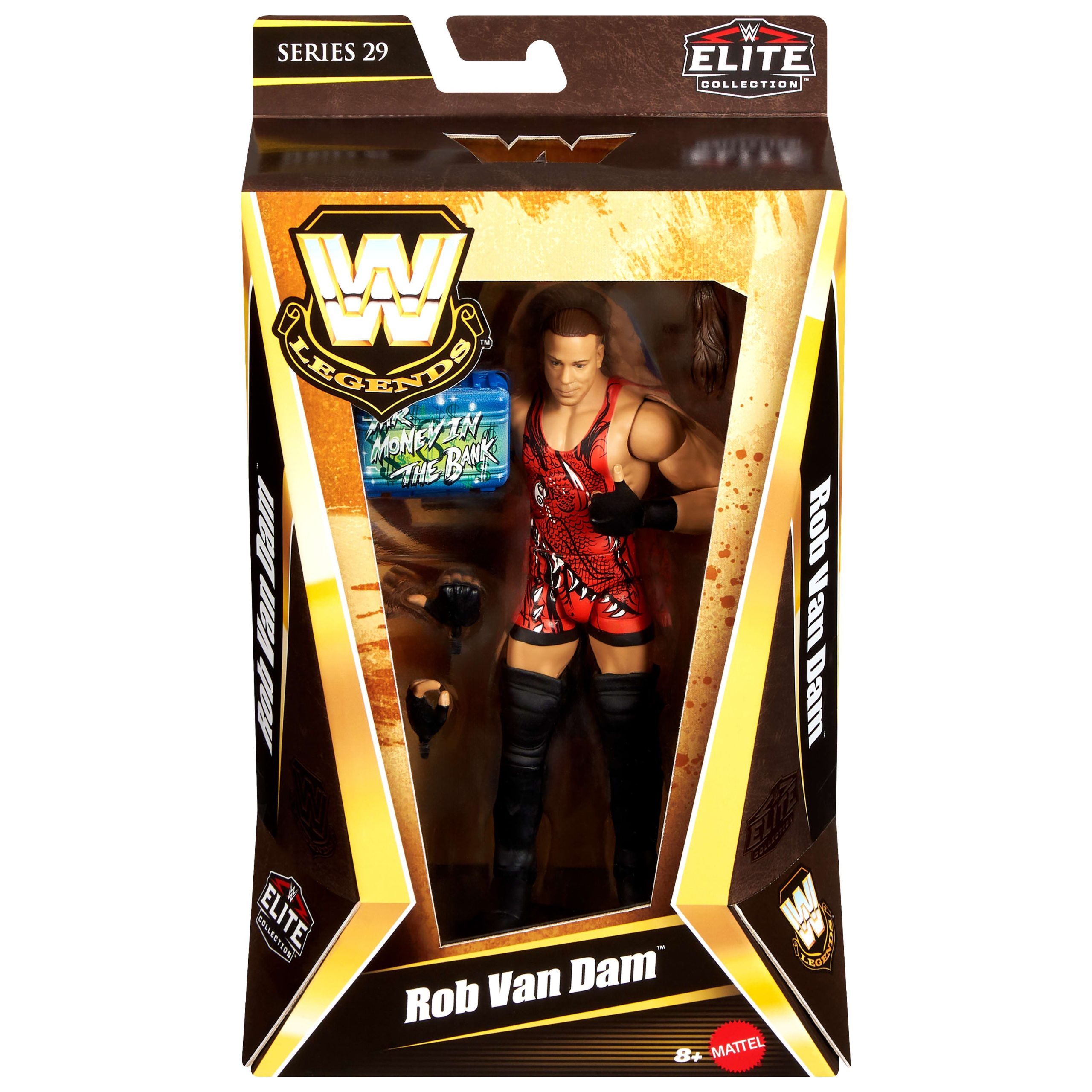 WWE Elite Legends Rob Van Dam Action Figure & Accessories. Series 29 6-Inch Collectible Set - Image 2