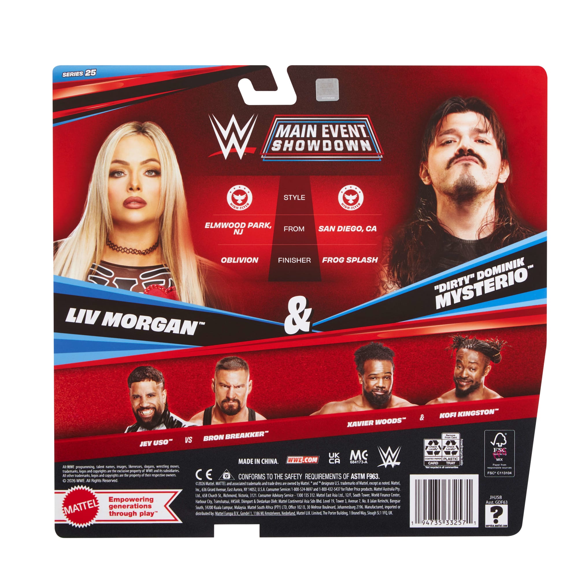 WWE Main Event Showdown Dirty Dominik Mysterio & Liv Morgan Action Figures Set. Series #25. 6-Inch - Image 6