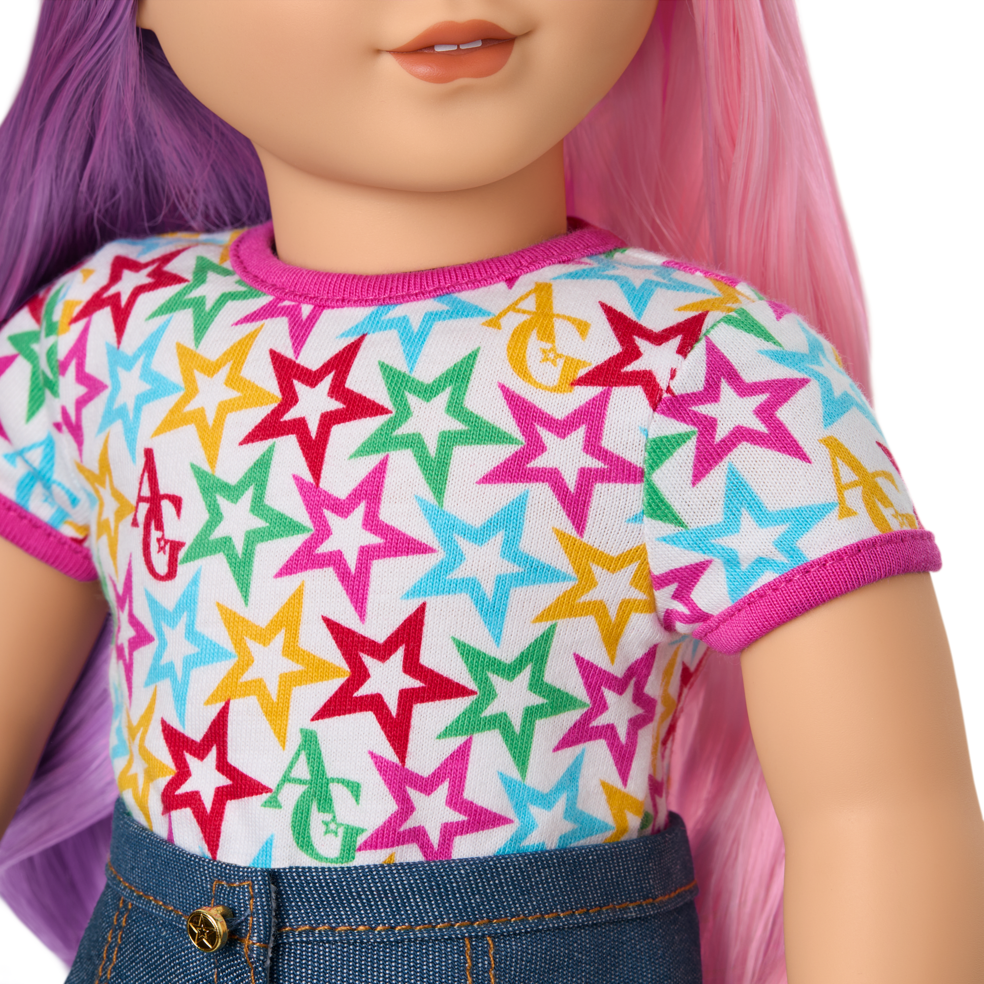 Truly Me™ 18-inch Doll #116 with wavy purple-and-pink hair - Image 8