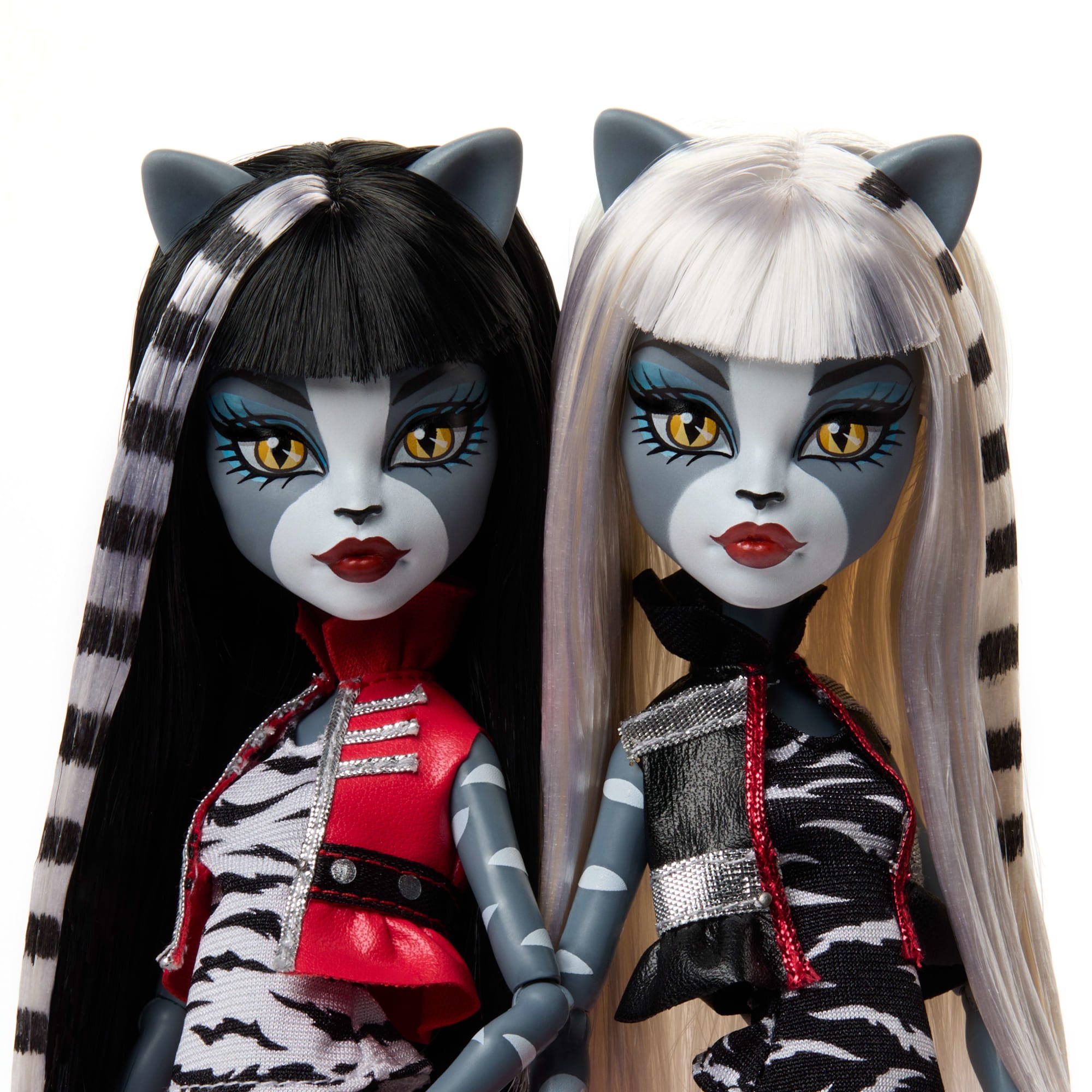 Monster High Boo-Riginal Creeproduction Meowlody And Purrsephone Dolls With Diary And Doll Stands - Image 3