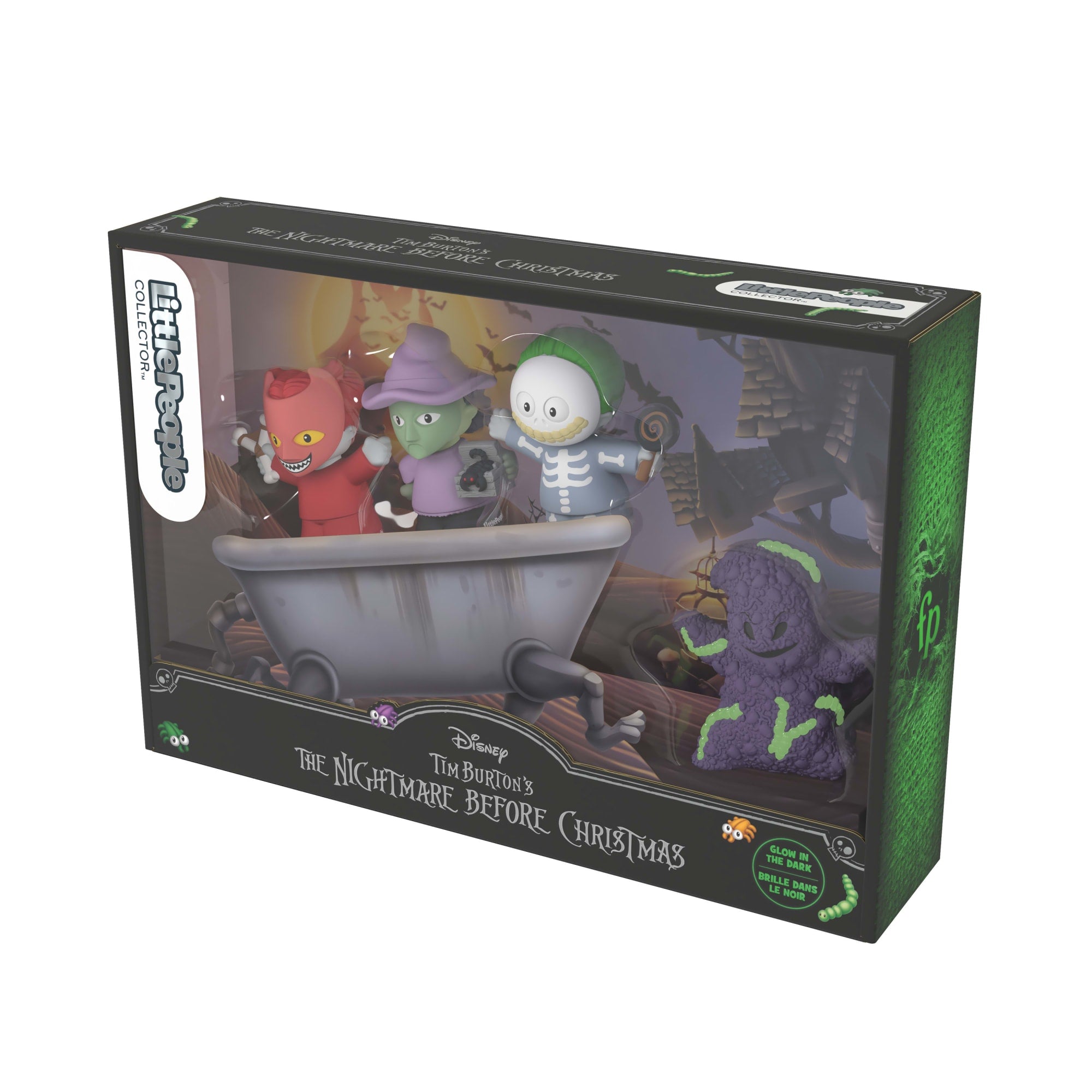 Little People Collector Disney Tim Burton's The Nightmare Before Christmas Lock Shock & Barrel Set - Image 12