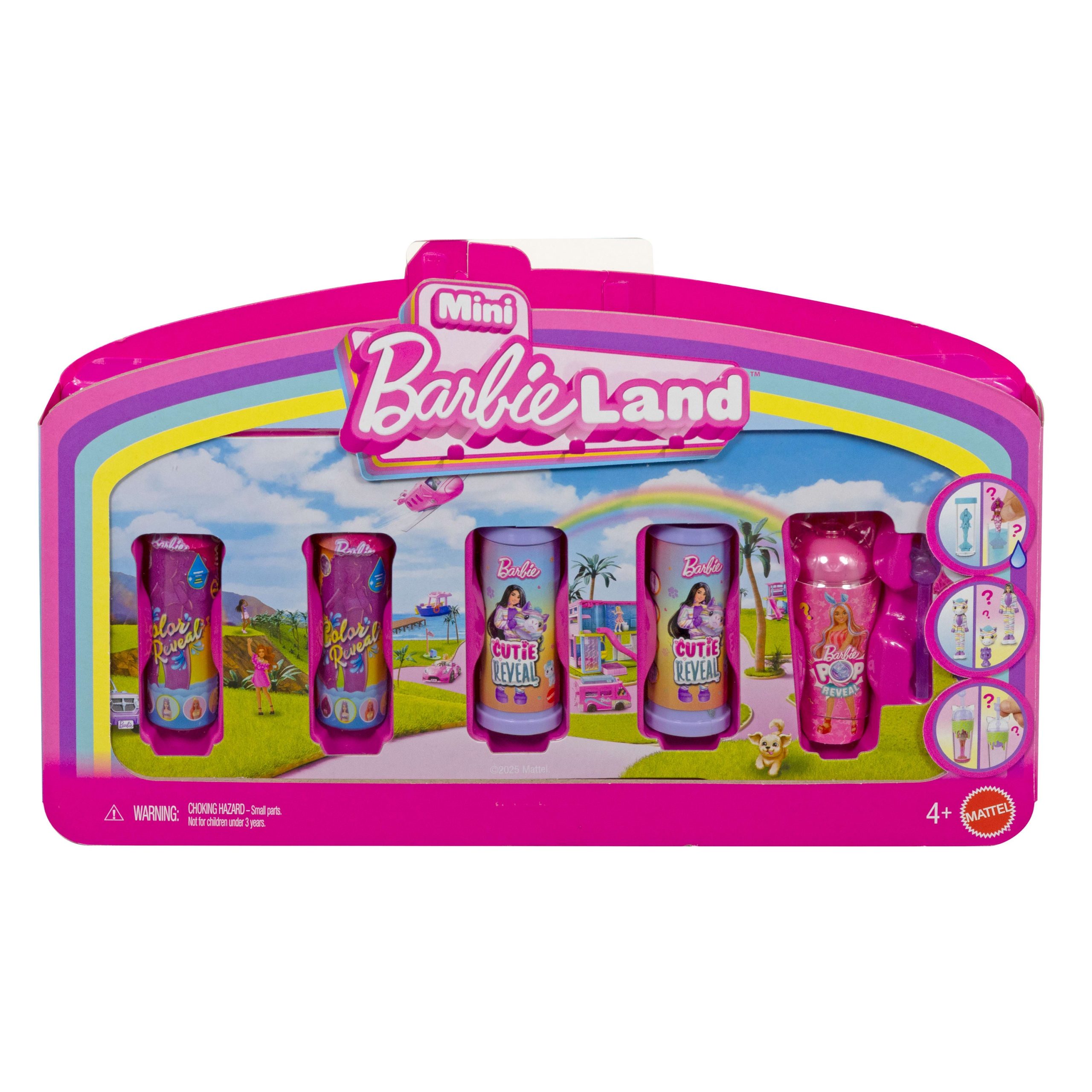 Barbie Mini Barbie Land 5 Dolls Reveal Pack. 1.5-Inch Mini Dolls With Surprise Reveal & Sensory Play Piece - Image 5