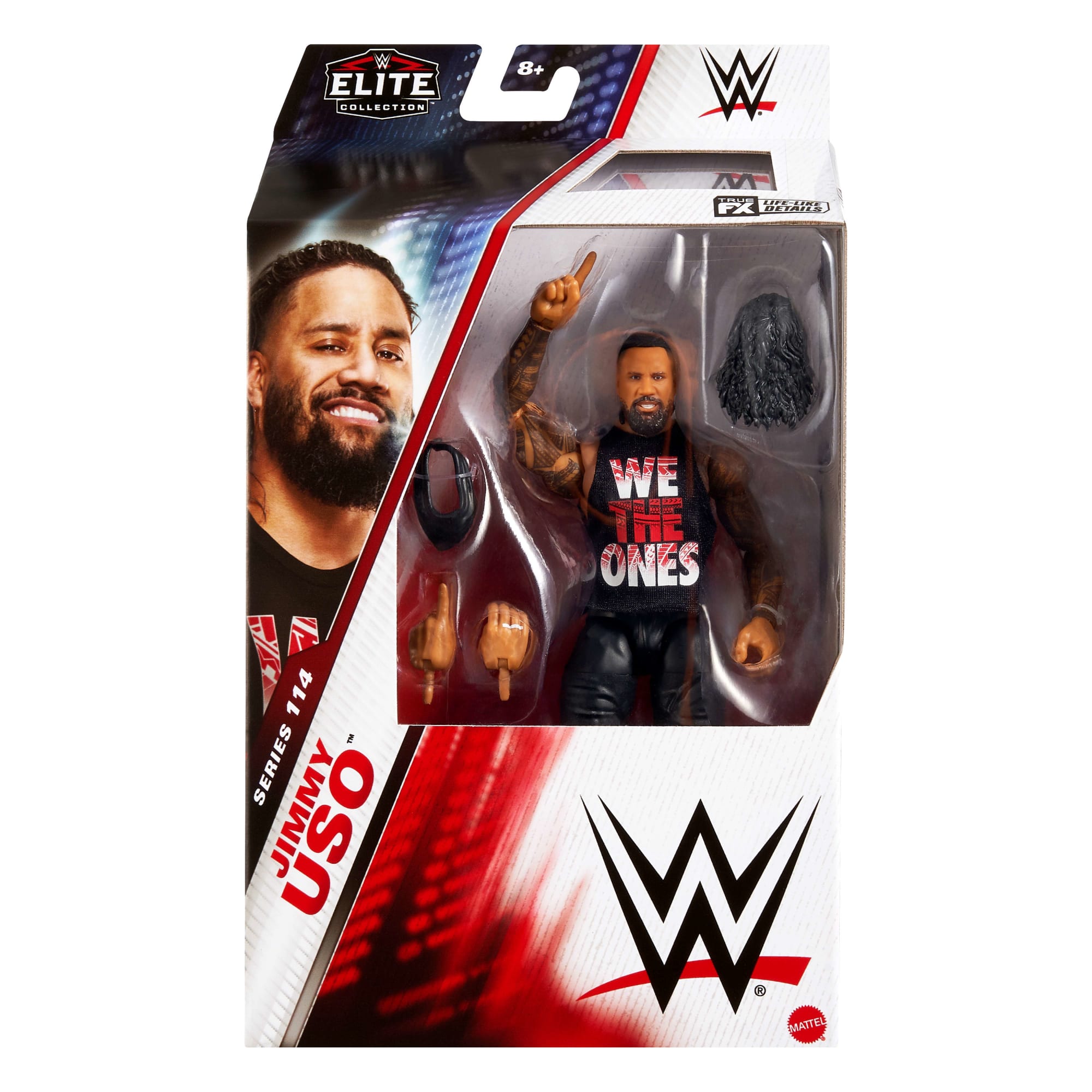 WWE Figura de Acción Elite Jimmy Uso rojo - Image 2