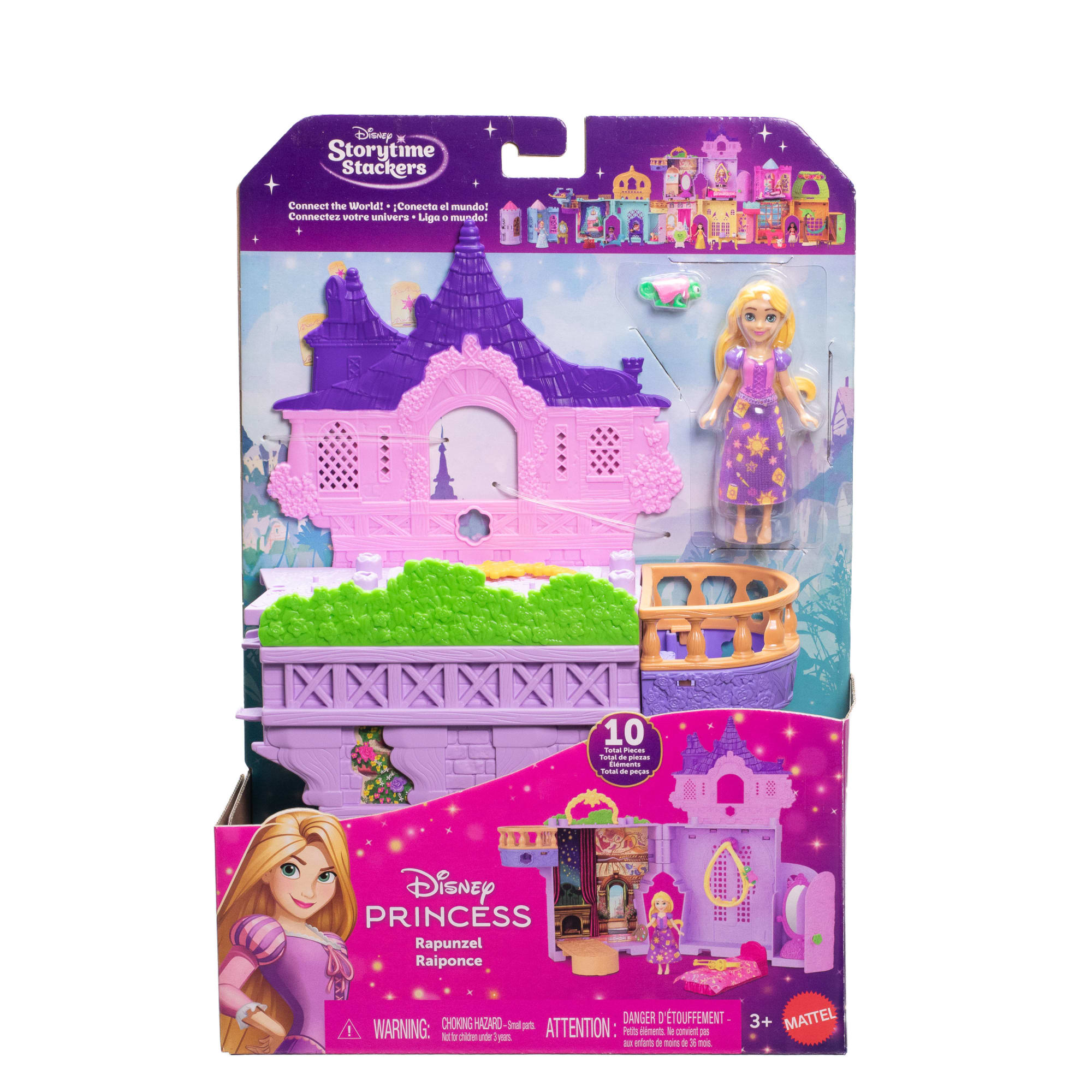 Disney Princess Rapunzel Storytime Stackers Doll House. Small Doll. Pascal Figure & 7 Accessories - Image 6