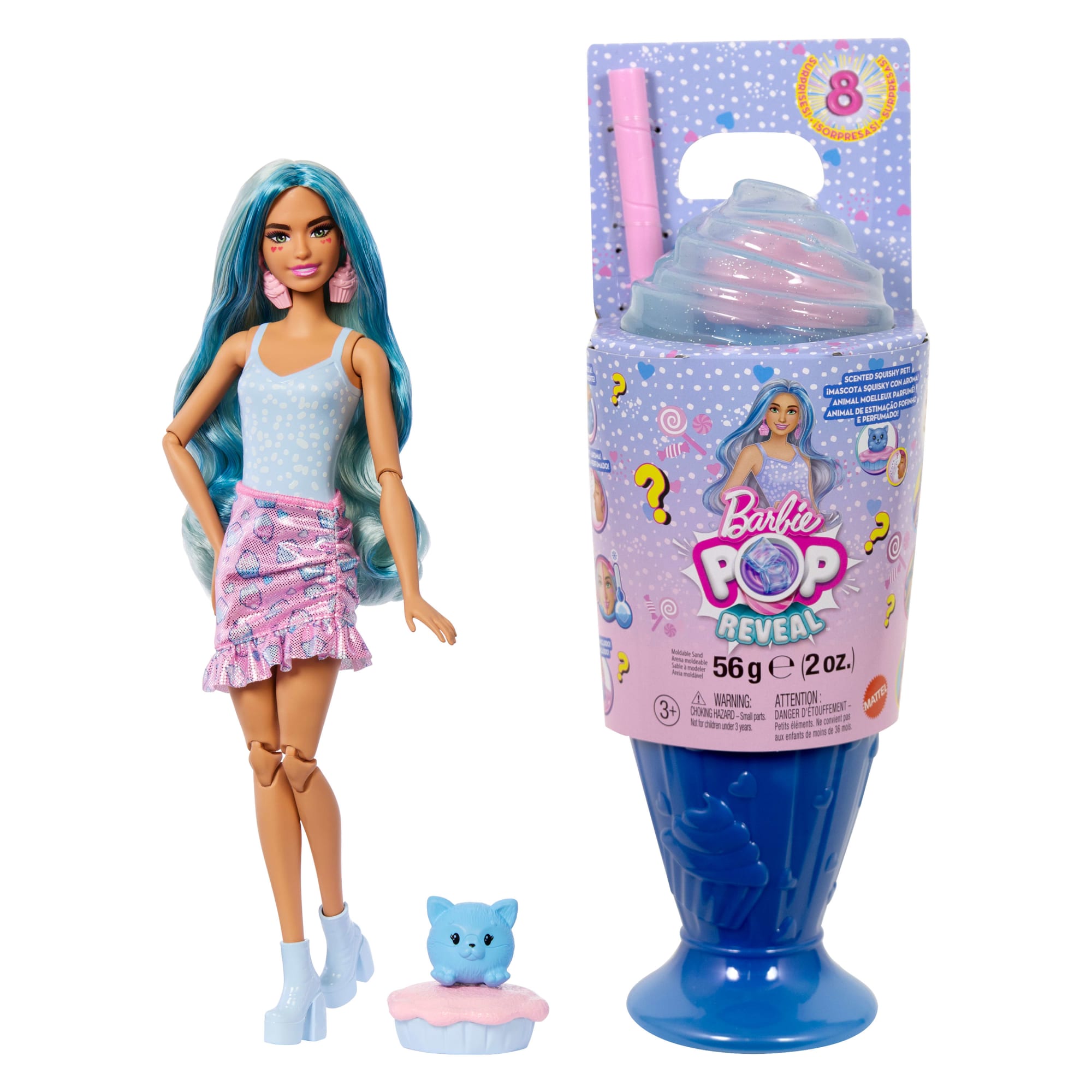Barbie Pop Reveal Treat Series Doll & Accessories Set. 8 Surprises Include Pet - Image 5