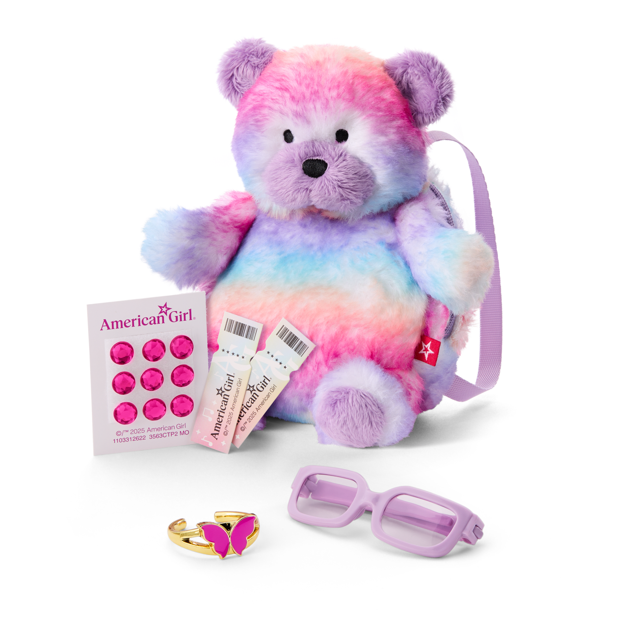 Glam Sparkly Concert Outfit & Colorful Teddy Bear Backpack & Accessory Set Bundle - Image 6