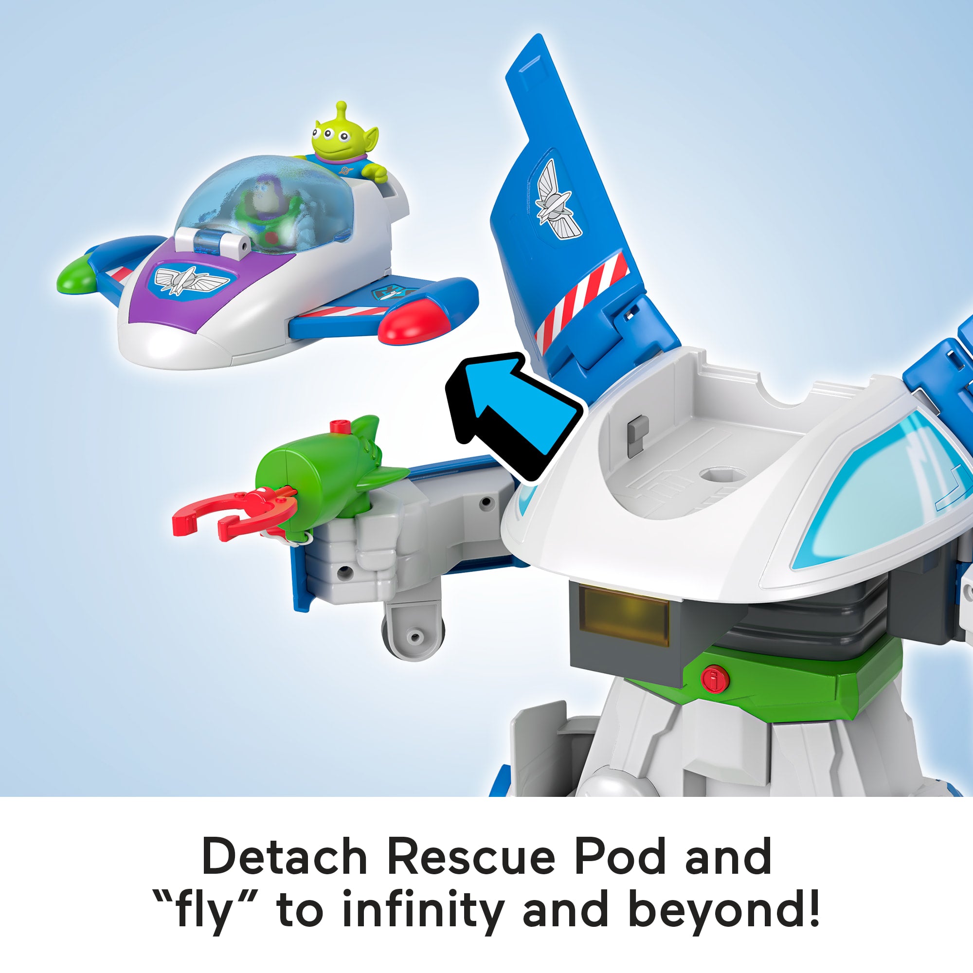 Imaginext Toy Story Transforming Buzz Lightyear Ship Toy Vehicle With Lights & Sounds. Figures - Image 5
