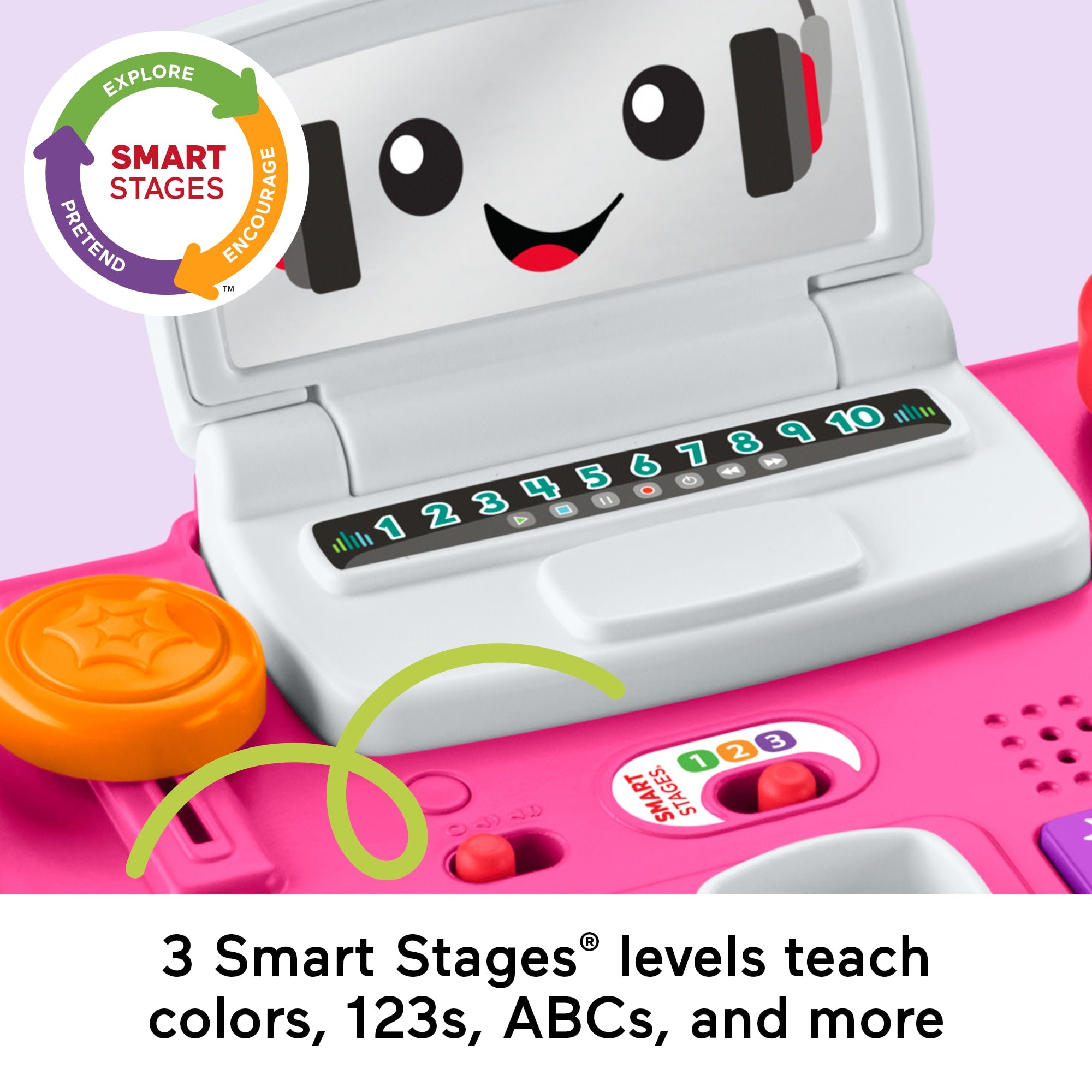 Fisher-Price Laugh & Learn Mix & Learn DJ Table. Baby & Toddler Musical Learning Toy. Pink - Image 4