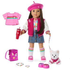 Truly Me™ 18-inch Doll #124. Puppy. Mini Backpack & Accessories AG™ Star Squad Bundle
