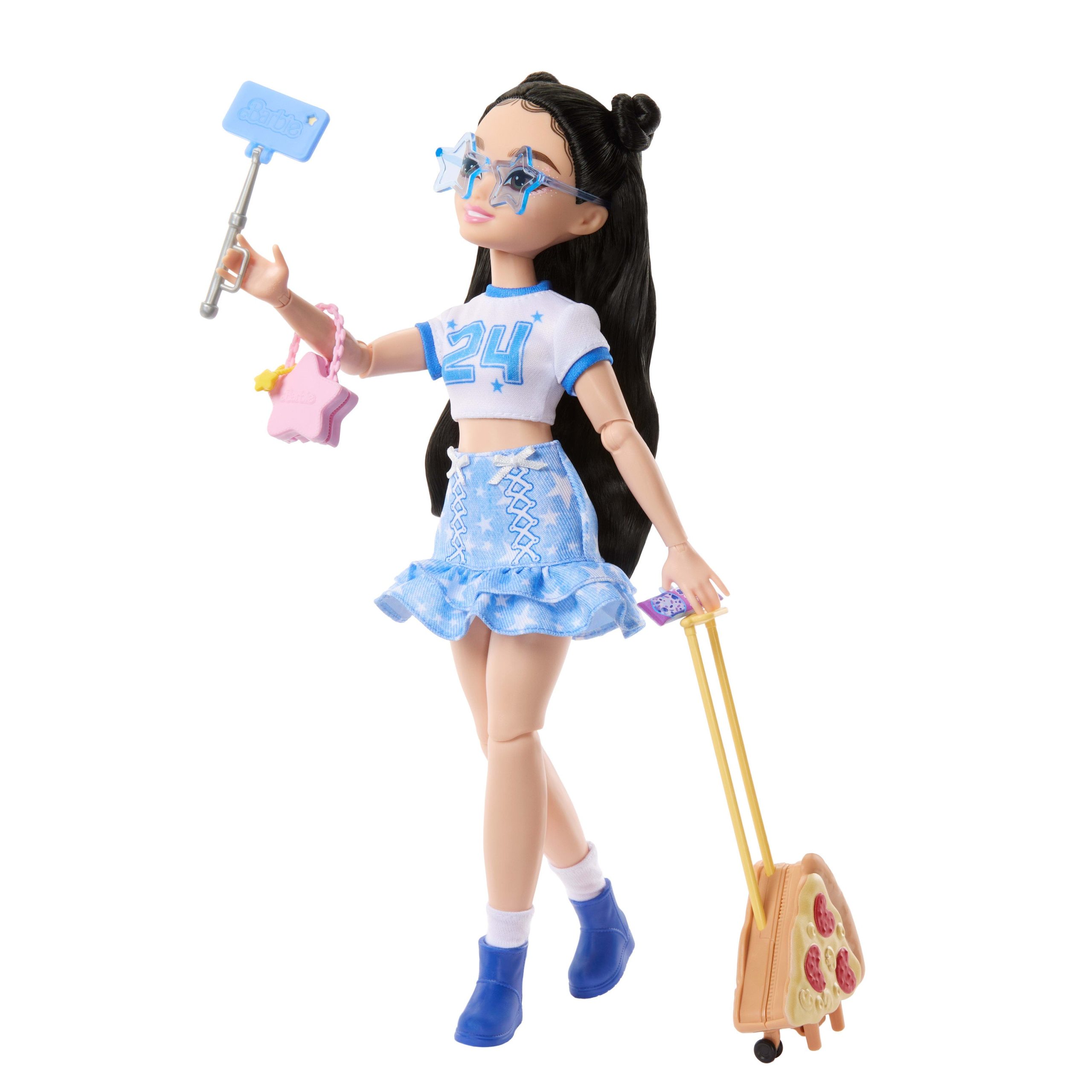 Barbie Dream Besties Weekend Getaway Renee Fashion Doll With 7 Travel Themed Accessories - Image 5
