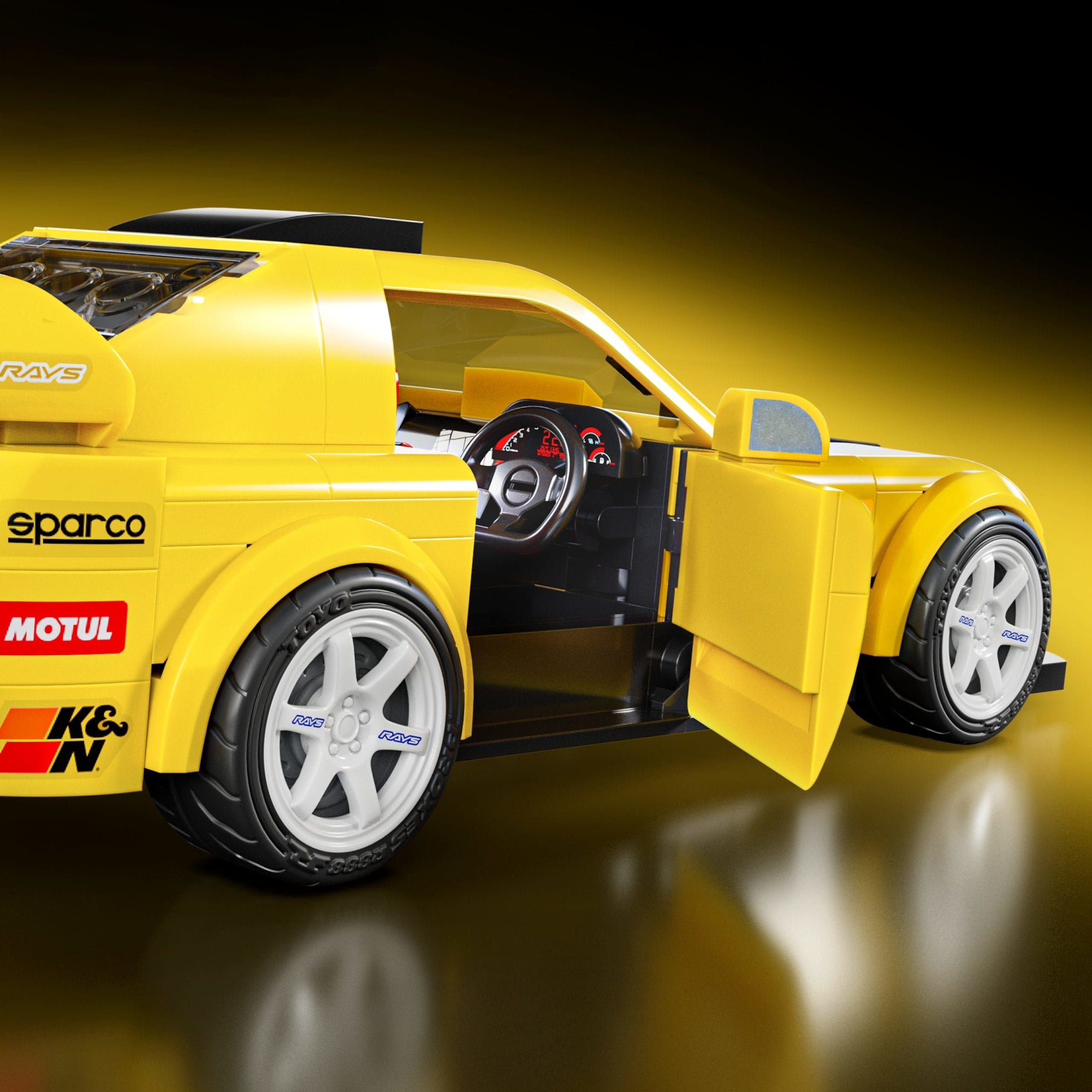 Mattel Brick Shop Hot Wheels '07 Honda S2000 Building Set - Image 6