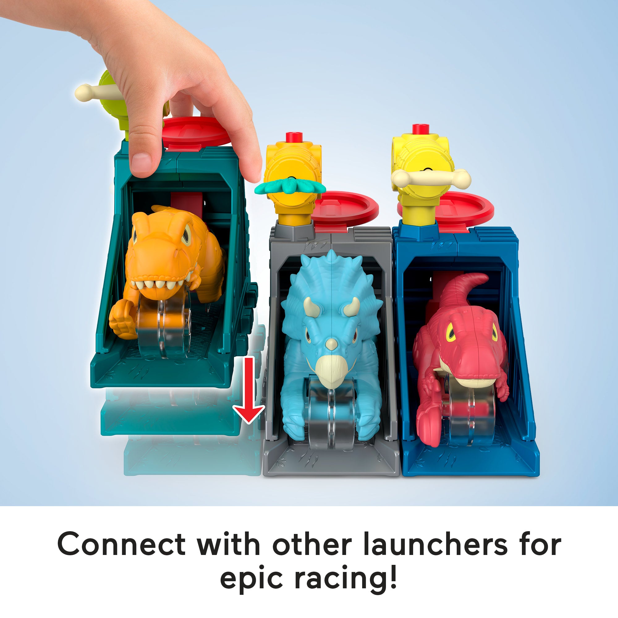 Imaginext Jurassic World Launcher Set With Chomping Toy Triceratops & 2 Accessories - Image 4