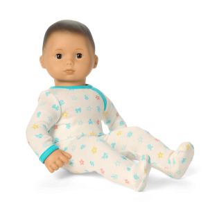 Bitty Baby® Doll #4 with black hair in Pastel Blue